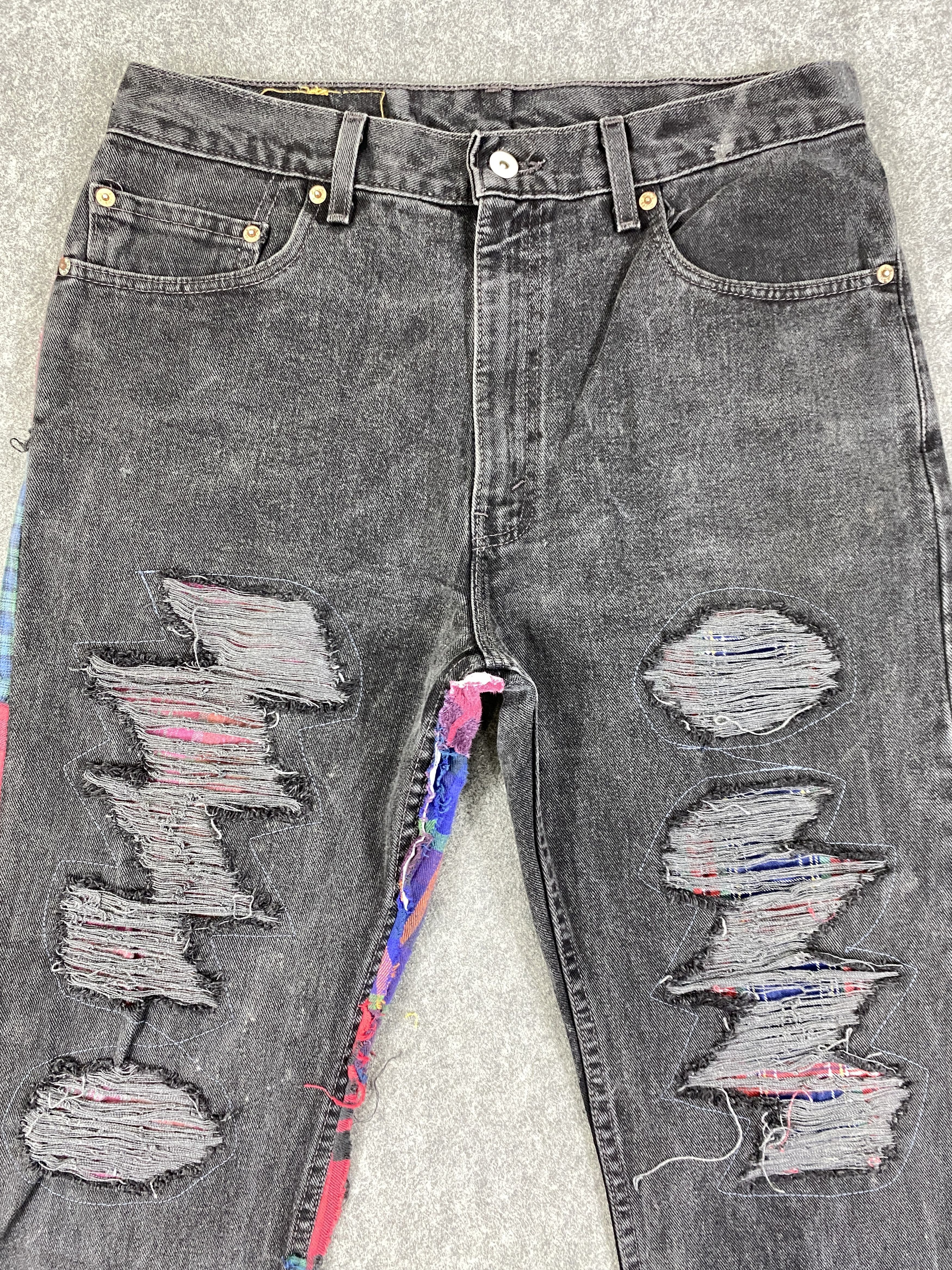 Kapital Vintage Levis Patchwork Jeans 32x28.5 Denim - JN3214 Size US 32 / EU 48 - 3 Thumbnail