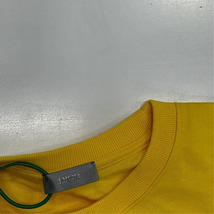 Dior Dior Dior SS23 Yellow Logo Embroidered T-shirt 0079-2507 Size US L / EU 52-54 / 3 - 2 Thumbnail