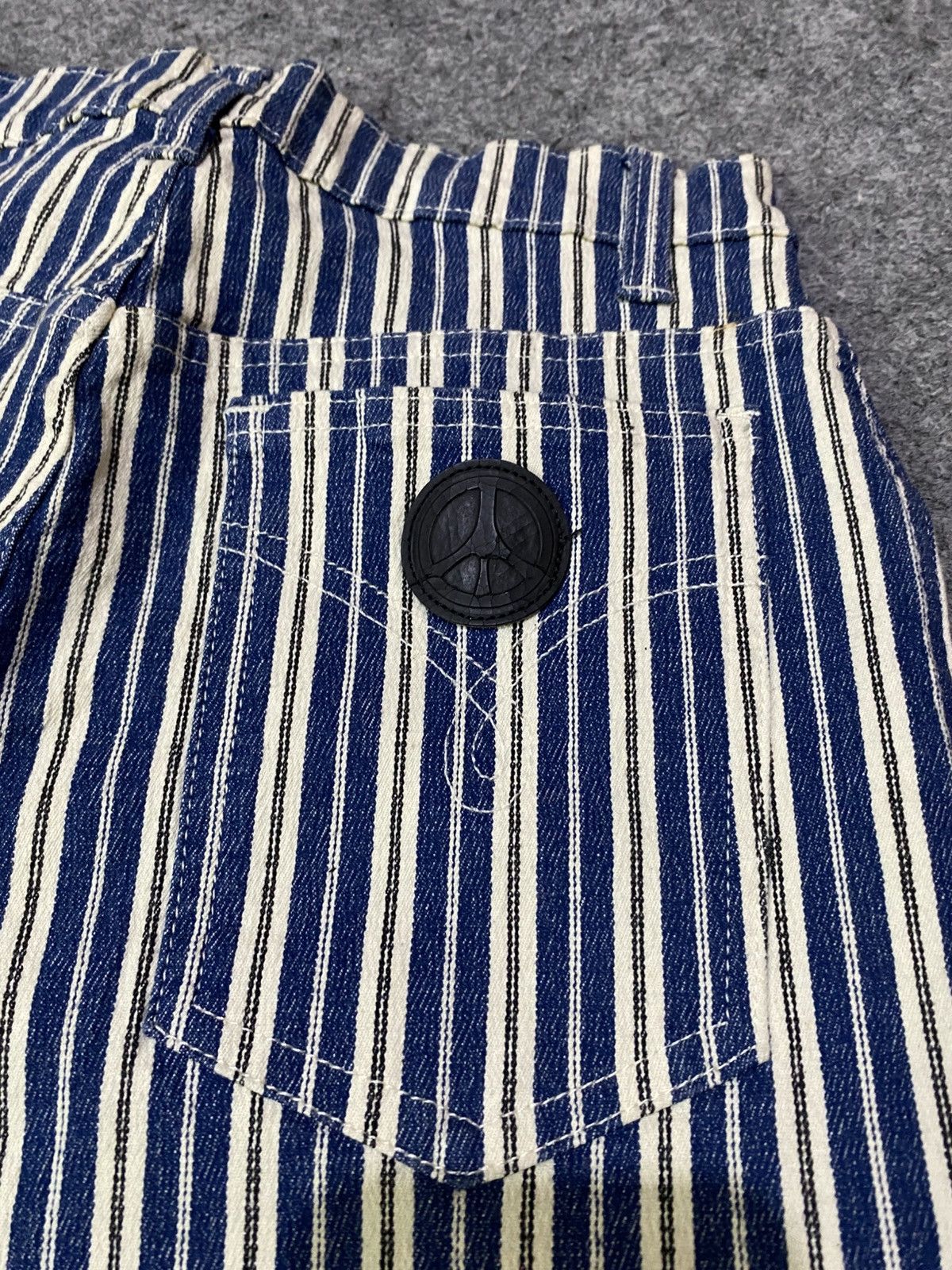 Moschino Vintage Moschino Italy Stripe Flare Jeans Size 23" - 13 Thumbnail