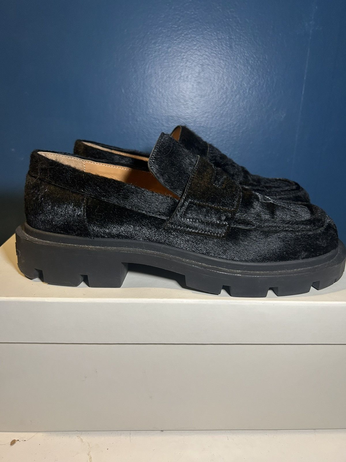 Maison Margiela Black Calf-Hair Loafers Maison Margiela - Black Tabi Tassel Loafer – Frances May main image 4