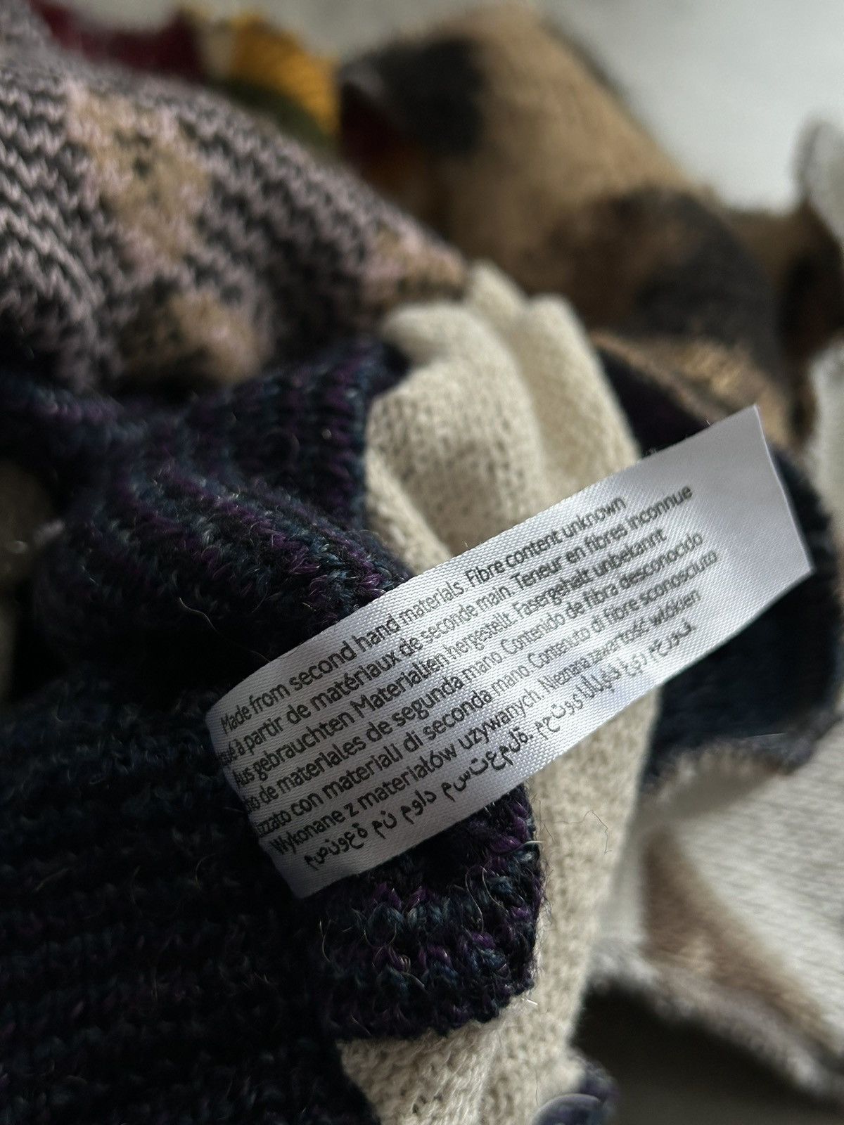 Japanese Brand × Vintage Vintage amazing wool combination top Size XS / US 0-2 / IT 36-38 - 9 Thumbnail