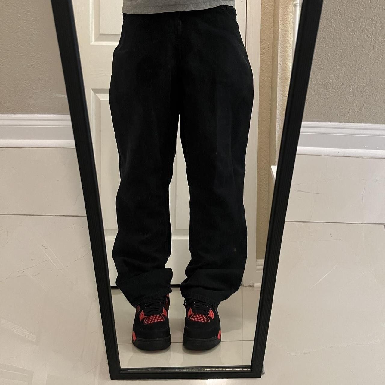 Vintage Vintage 2000s/Y2K Baggy Grunge Skater Style Goth Style Black Denim Jeans! Size US 34 / EU 50 - 1 Thumbnail
