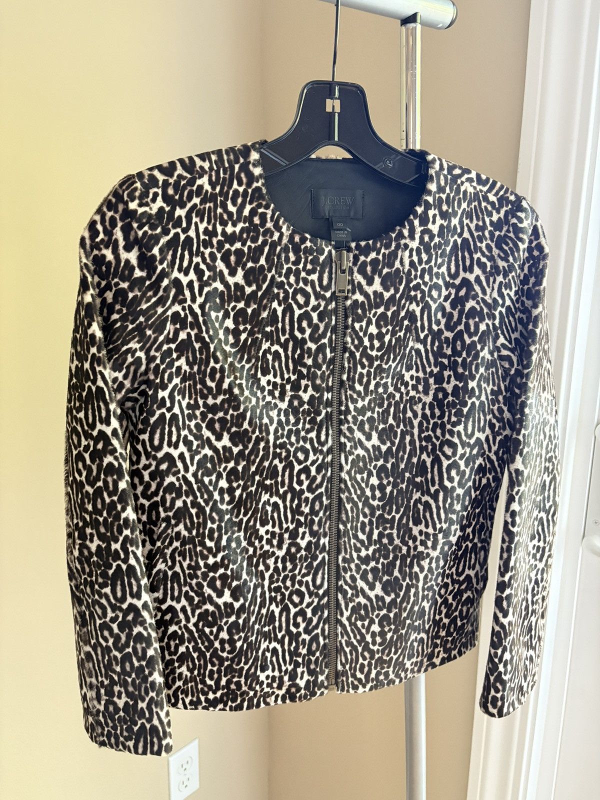 J.Crew J.Crew Calf Hair Leopard Print Leather Jacket NEW with tag Size XXS / US 00 / IT 34 - 10 Thumbnail