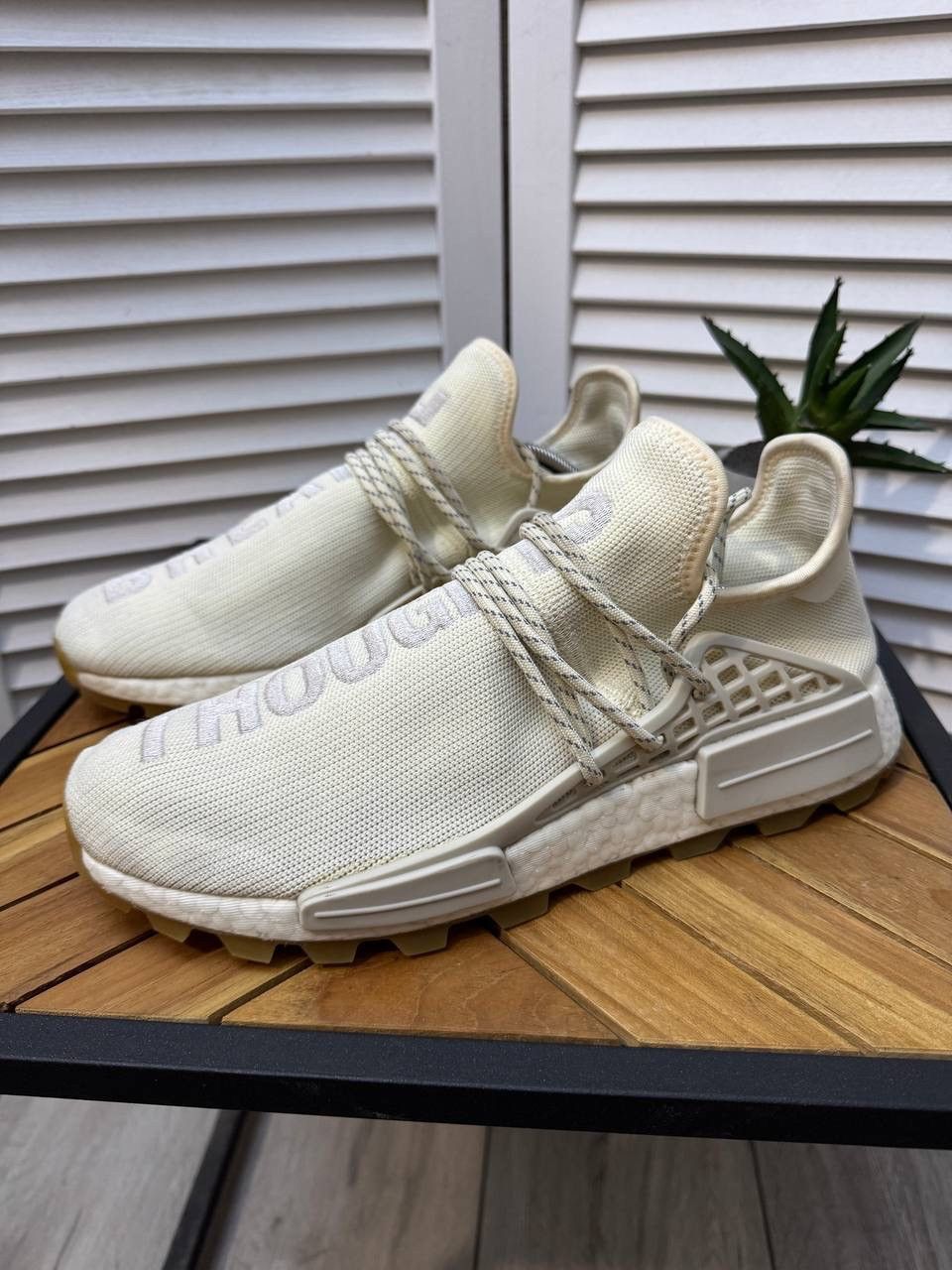 Adidas × Pharrell ADIDAS x PHARRELL NMD Hu HUMAN RACE TRIPLE Size US 10.5 / EU 43-44 - 2 Thumbnail