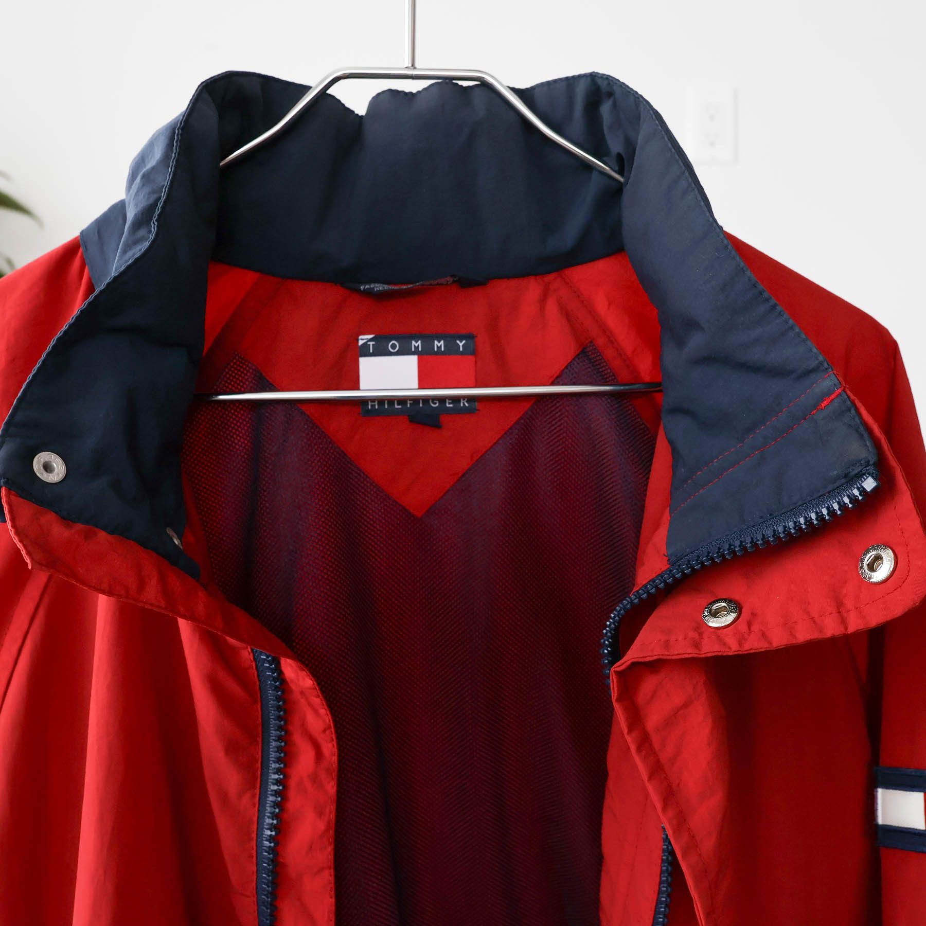 Vintage VTG 90's Tommy Hilfiger Spellout Flag Logo Sailing Jacket Size US L / EU 52-54 / 3 - 7 Thumbnail