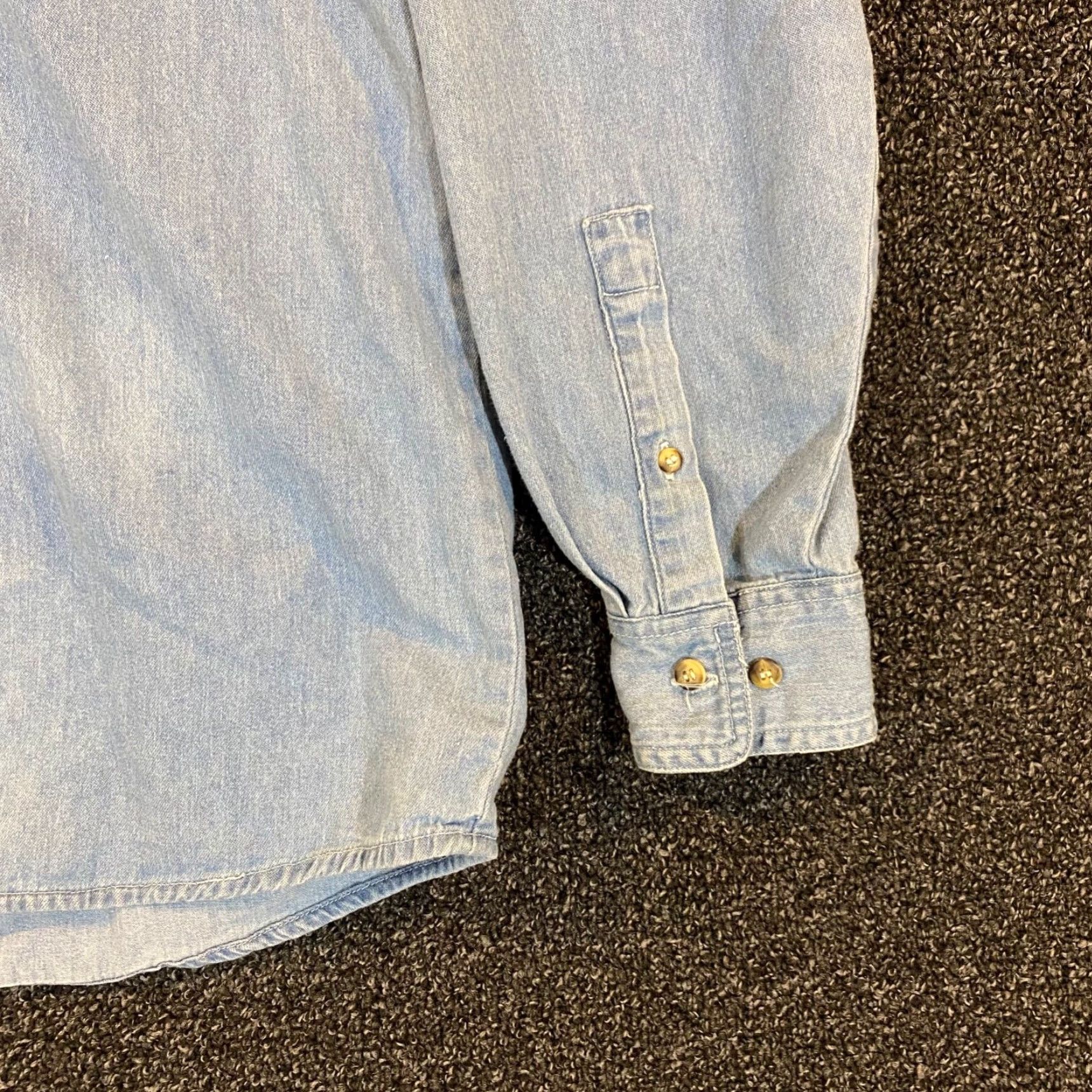 Vintage Most Wanted Earth by Humans Shirt Mens Medium Blue Button-Down Western Long Size US M / EU 48-50 / 2 - 6 Thumbnail