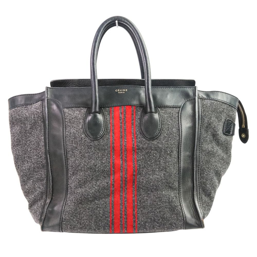 Celine Celine Celine Luggage Mini Shopper Wool Leather Tote Bag Leather Tote Bag DUTY FREE for USA Size ONE SIZE - 1 Thumbnail