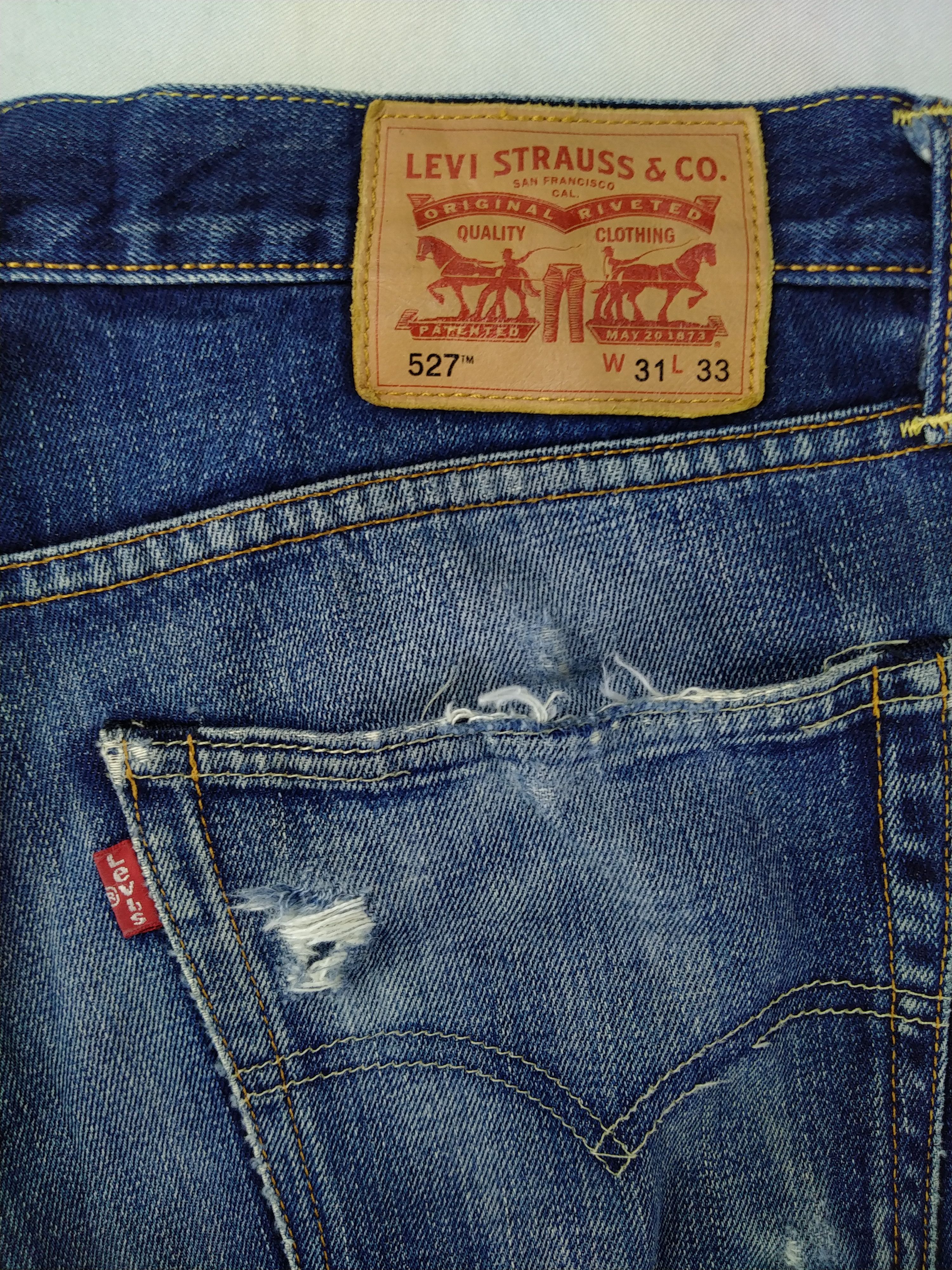 Levi's Distressed Levi's 527 Flare Denim 32x30.5 -JN686 Size US 32 / EU 48 - 10 Thumbnail