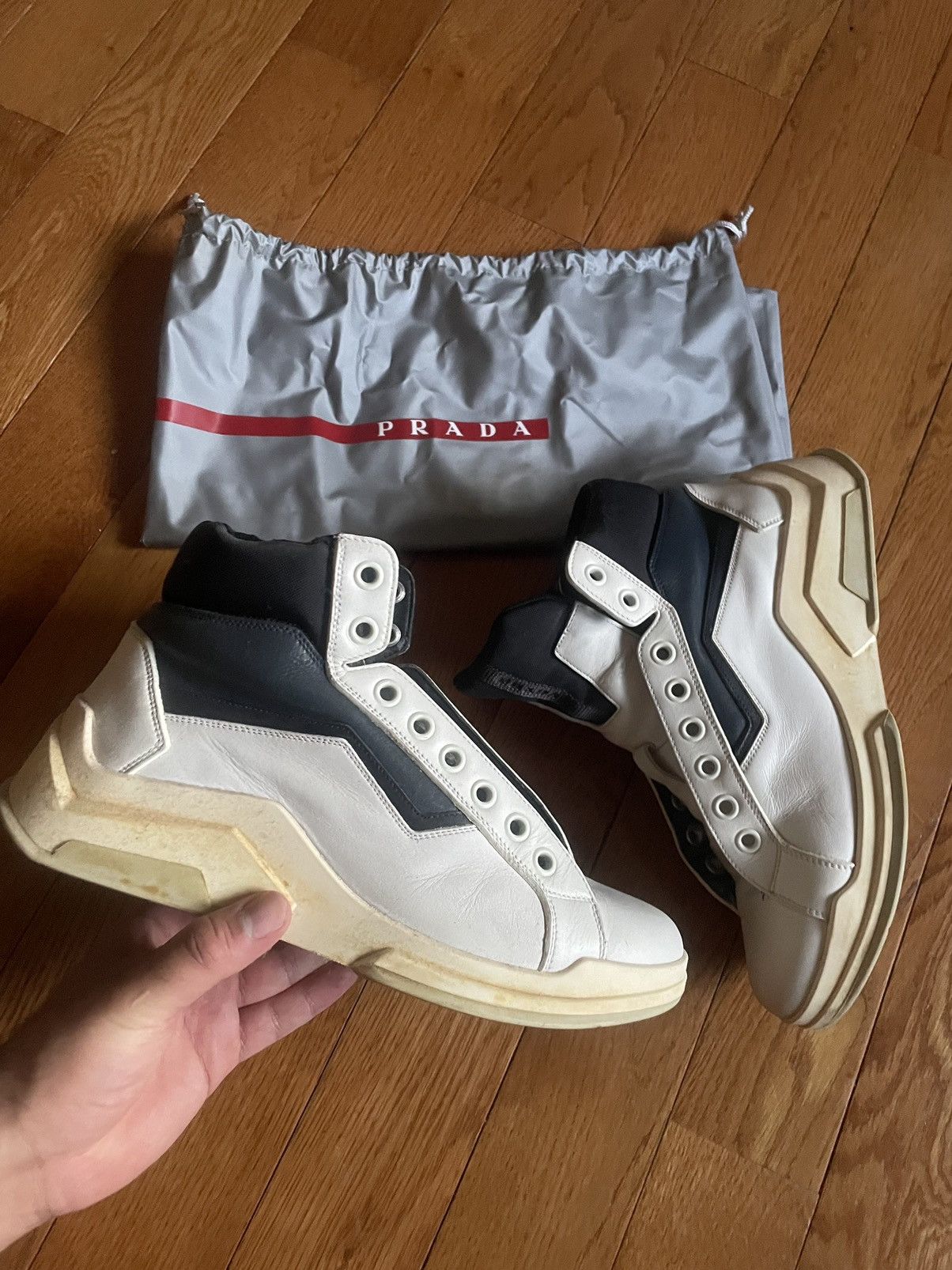 Prada MEN’S PRADA POLARIUS HIGH TOPS Size US 7 / EU 40 - 2 Thumbnail