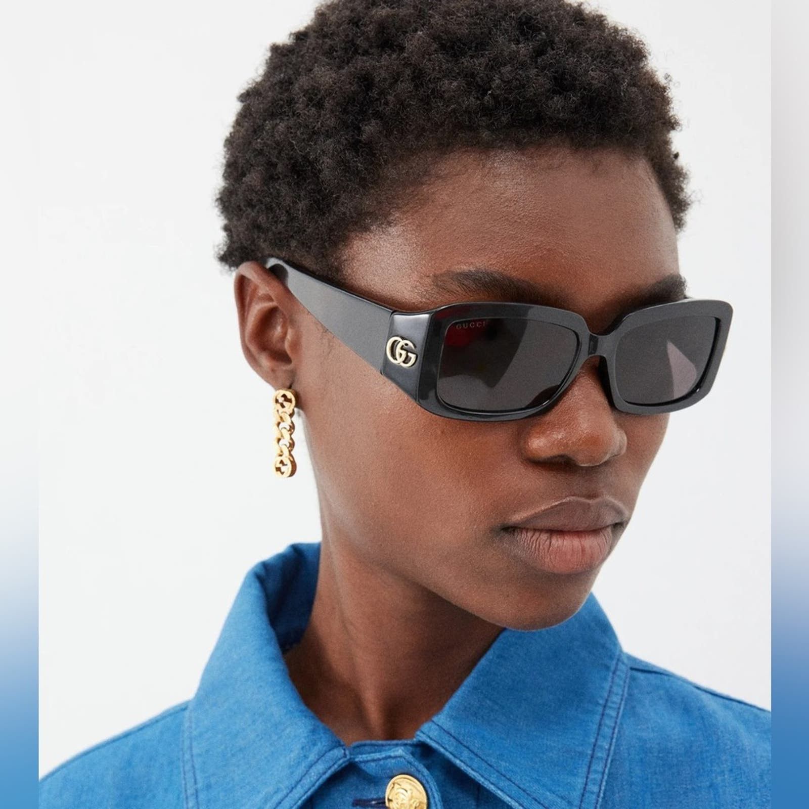 image of Gucci Gg1403S 001 Black/grey Women Sunglasses