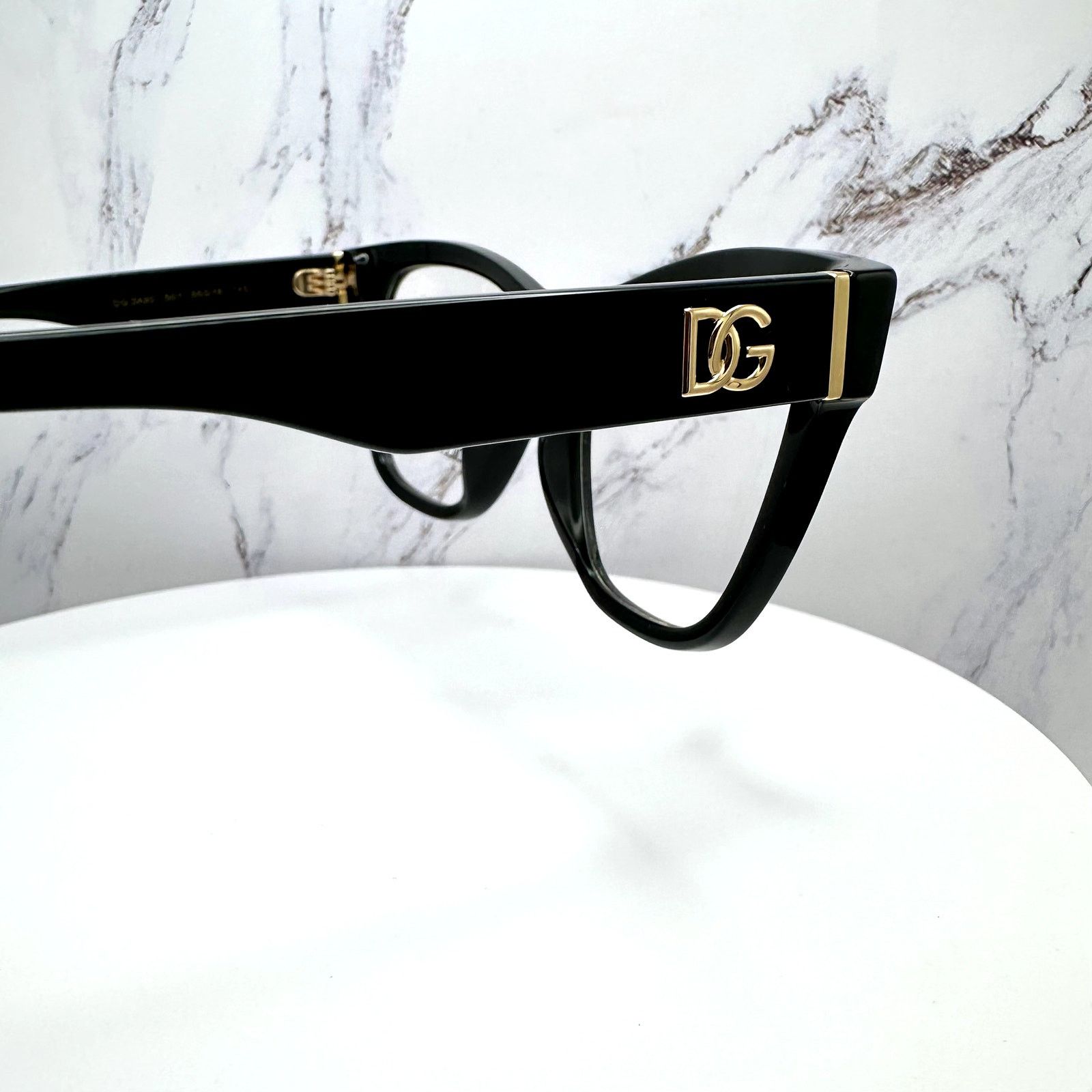 Dolce & Gabbana New Dolce&Gabbana Eyeglasses Black Square Gold Metal Frames Size ONE SIZE - 20 Thumbnail