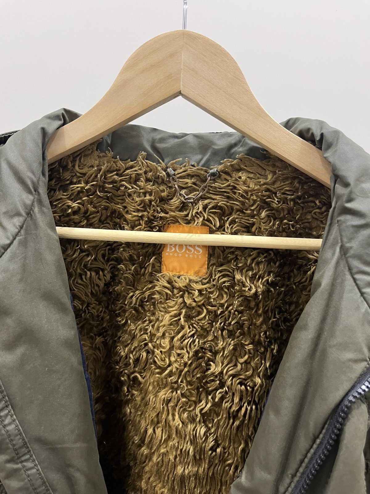 Leather Vintage Hugo Boss 90s Archive Military Jacket Leather Waxed Size US L / EU 52-54 / 3 - 3 Thumbnail