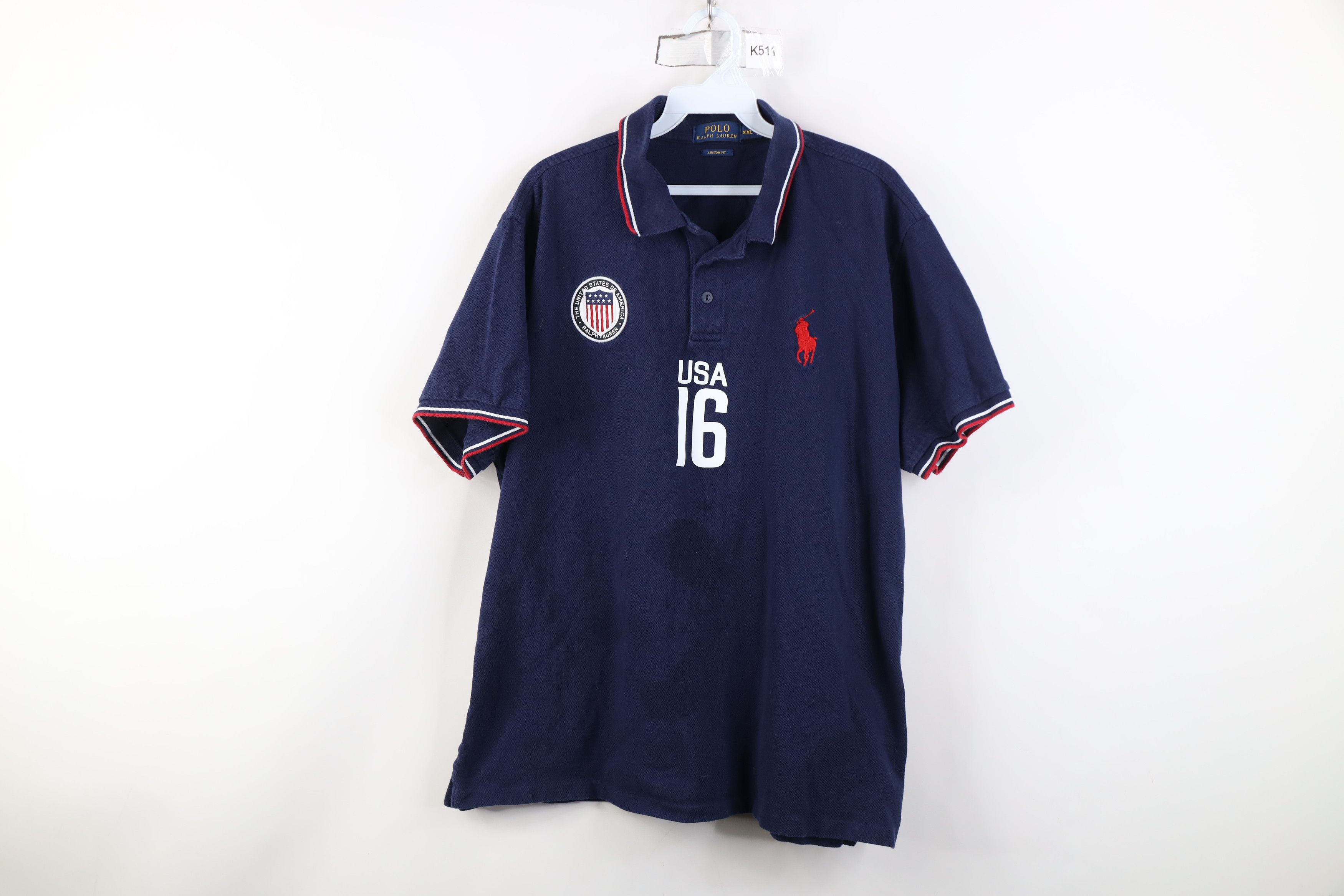 Ralph Lauren Ralph Lauren Distressed 2016 Olympics Rio Brazil Polo Shirt Size US XXL / EU 58 / 5 - 1 Thumbnail