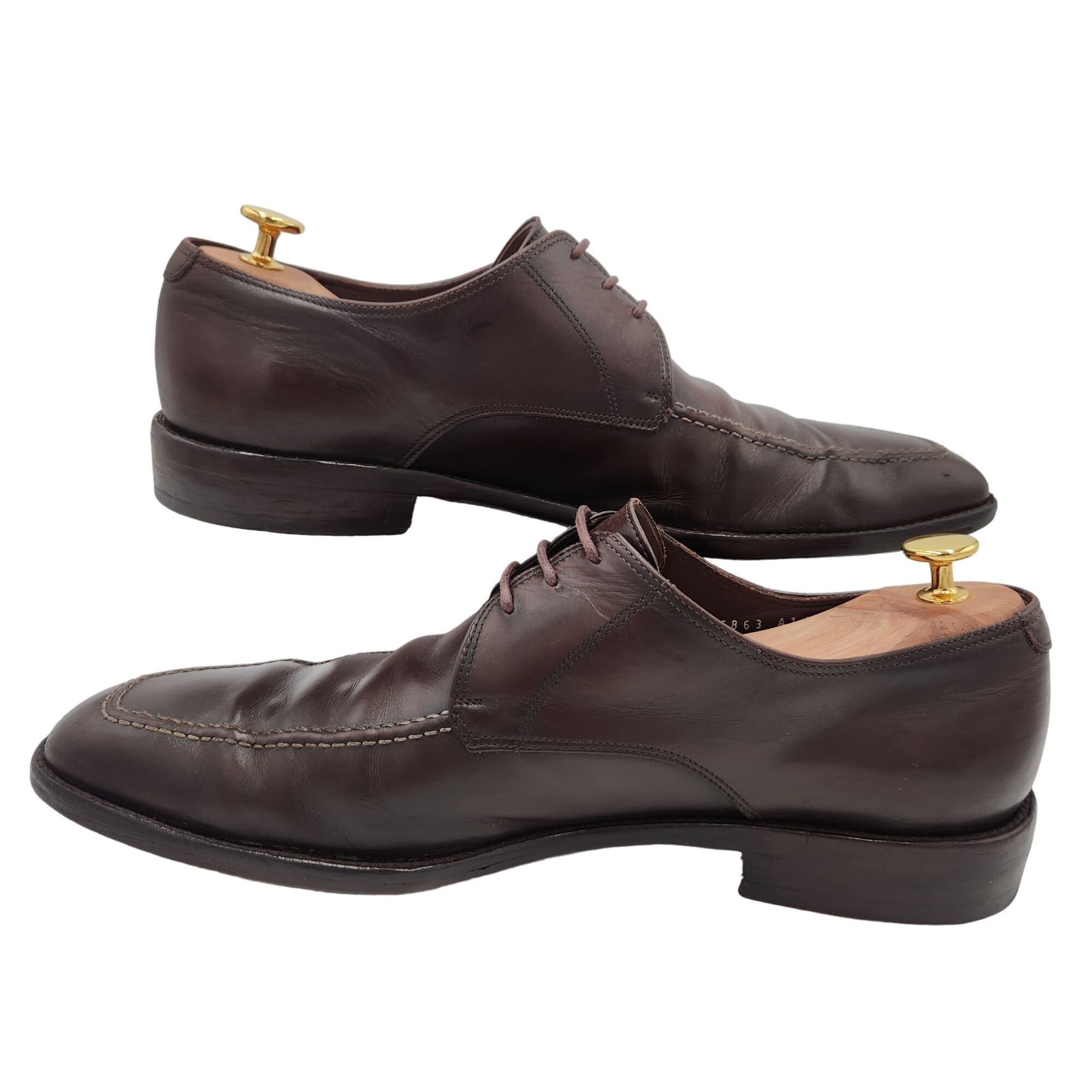 Salvatore Ferragamo Vintage Salvatore Ferragamo Italy Mens 11 Dark Brown Leather Size US 11 / EU 44 - 11 Thumbnail