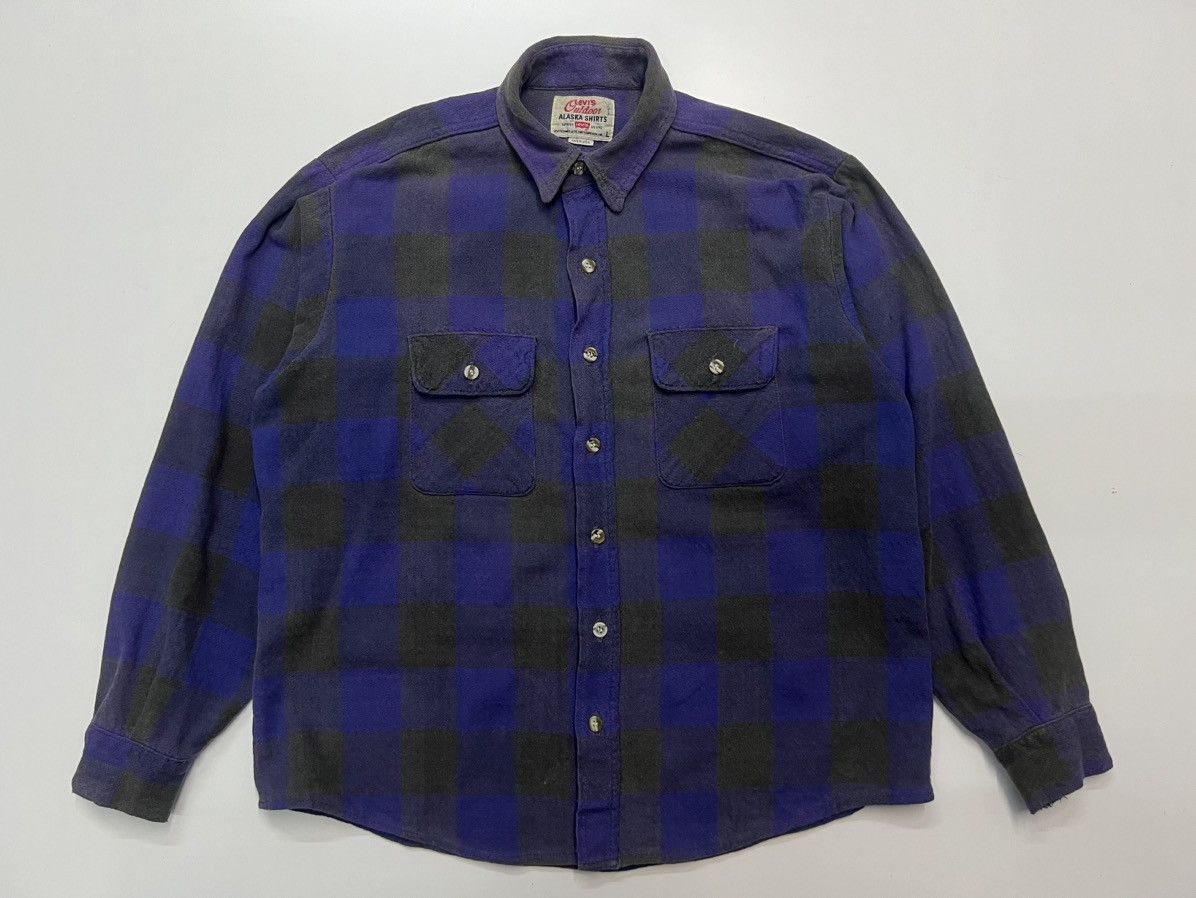 image of Levis x Vintage Levi's Ourdoor Alaska Shirt Flannel in Purple, Men's (Size Large)