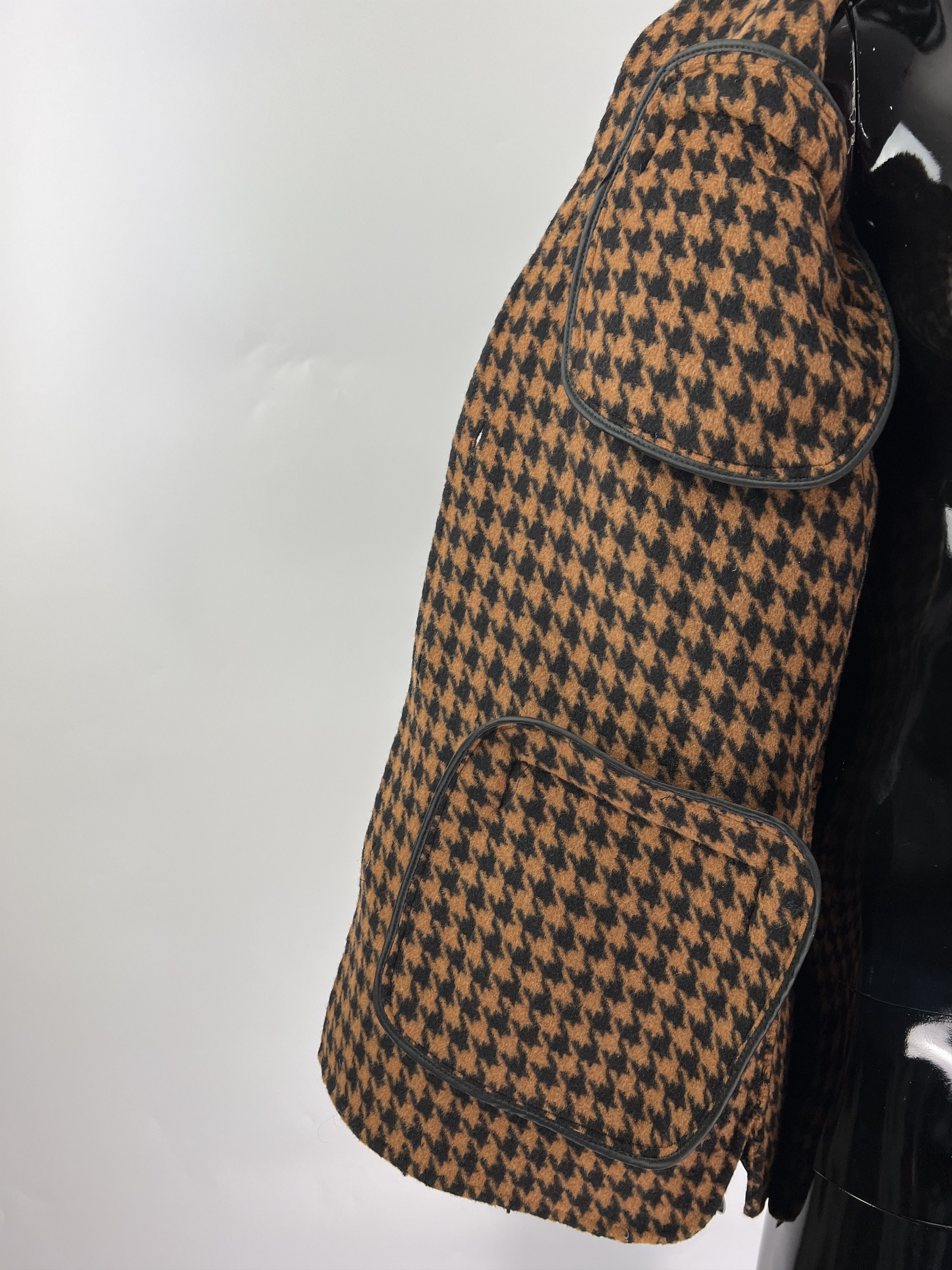 Sandro Women's Brown Black Wool Jacket Size 36