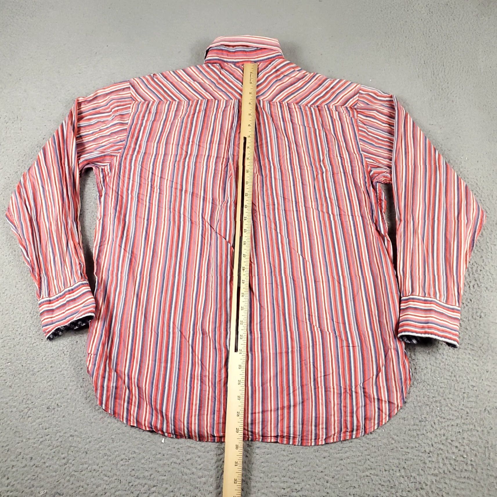 Tommy Hilfiger Tommy Hilfiger Shirt Mens M Red Blue Striped Button-Up Long Sleeve Casual Classic Preppy Size US M / EU 48-50 / 2 - 3 Thumbnail