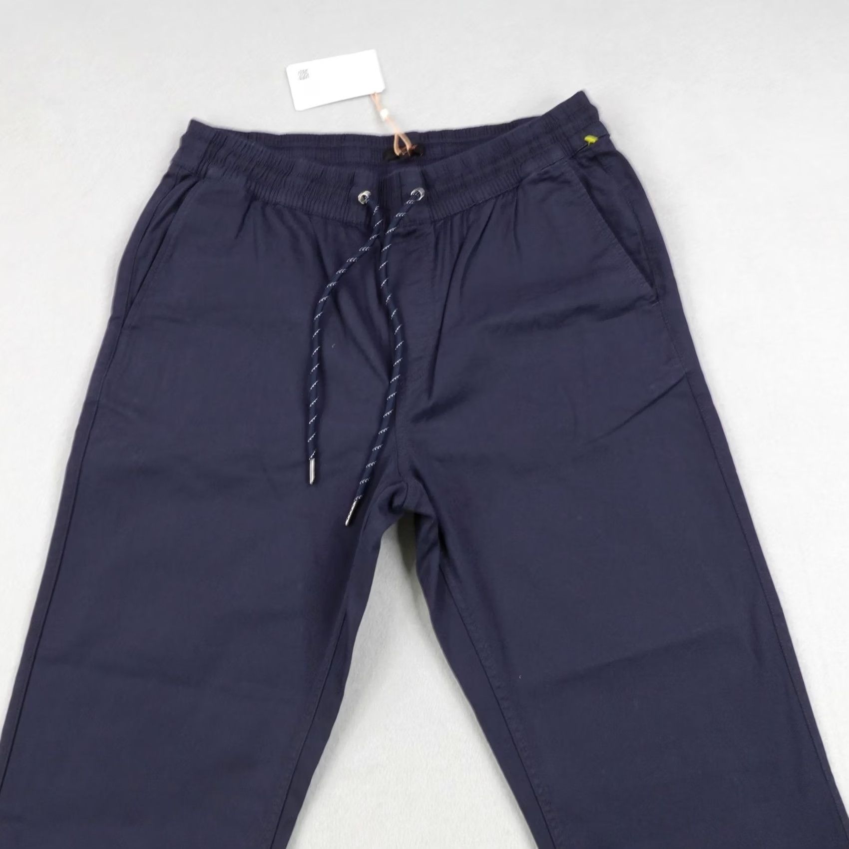 Quince Quince Pants Mens Large Blue Chino Drawstring Organic Cotton Blend Weekend NEW Size US 33 - 2 Thumbnail