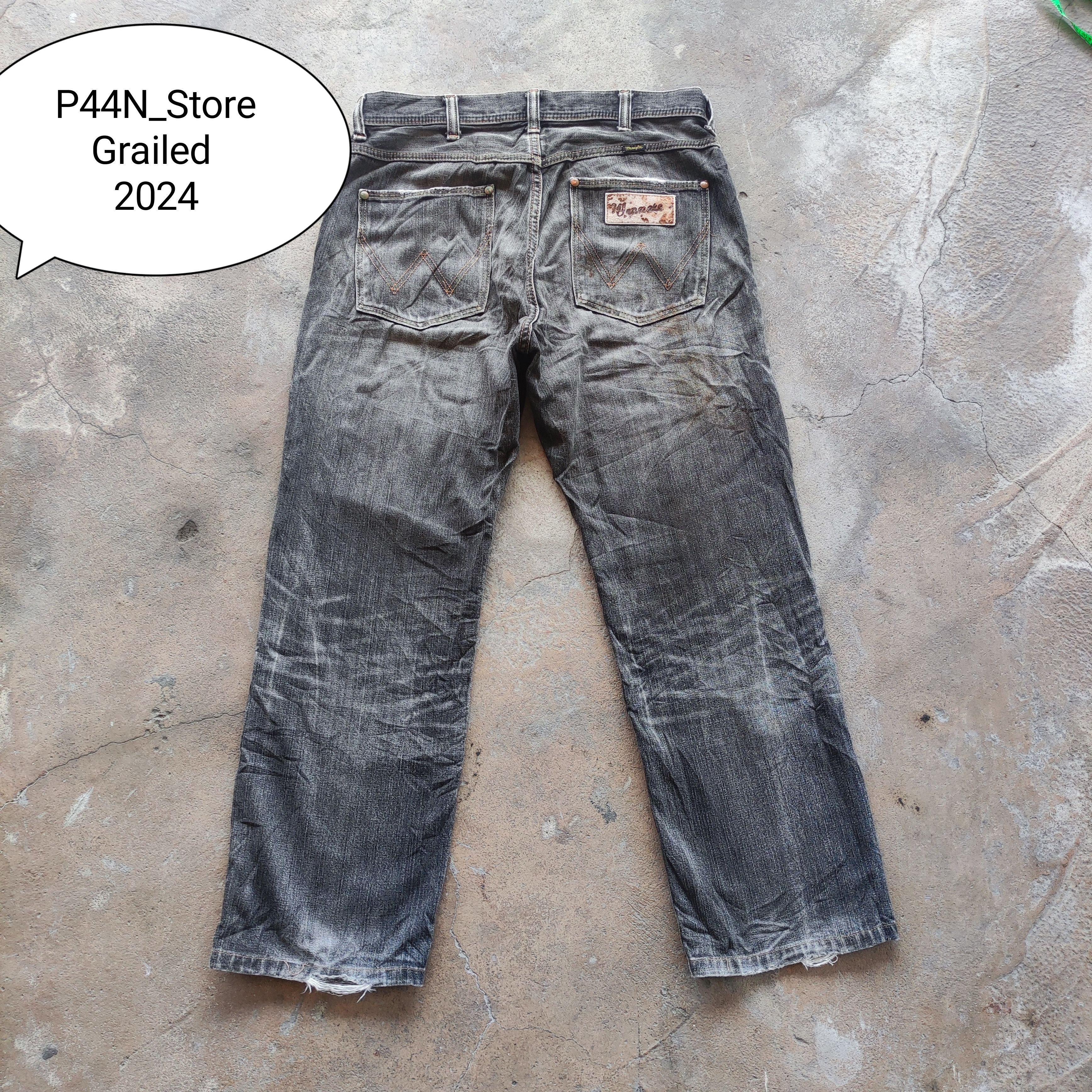 Japanese Brand Vintage Japanese Brand Wrangler Jeans Ripped Pants Size US 34 / EU 50 - 7 Thumbnail