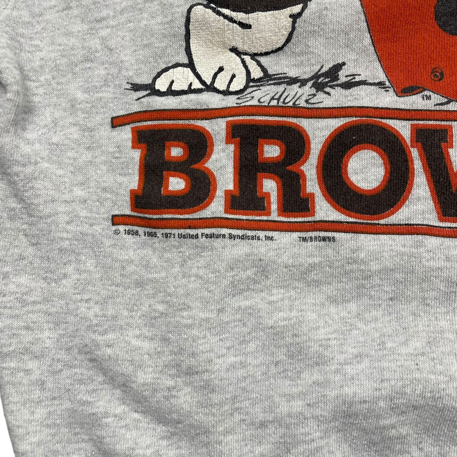 NFL VTG 90s CLEVELAND BROWNS PEANUTS SNOOPY WOODSTOCK SWEATSHIRT Size US M / EU 48-50 / 2 - 3 Thumbnail
