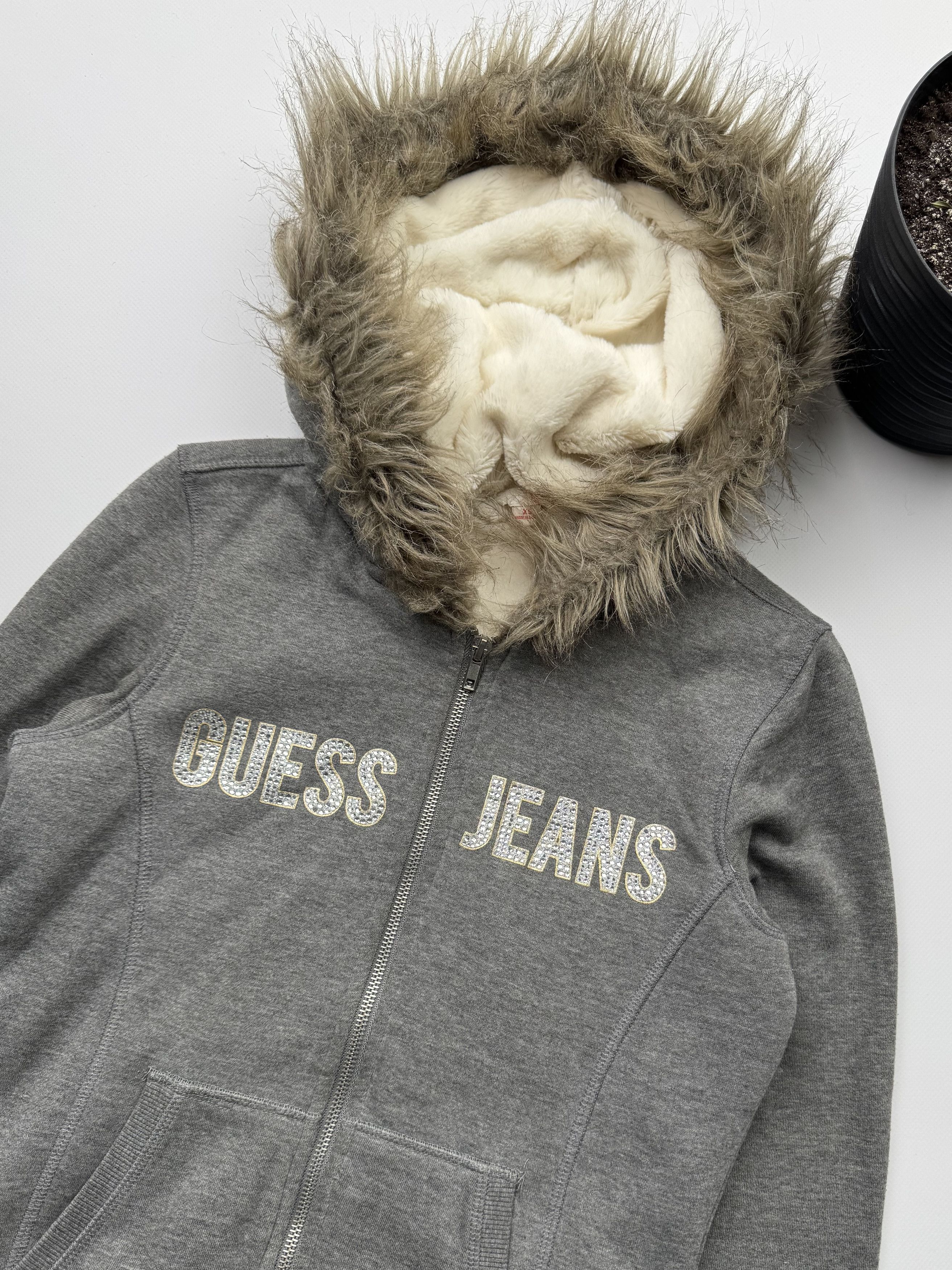Guess Guess Vintage Hoodie With Faux Fur Details (516) Size XS / US 0-2 / IT 36-38 - 4 Thumbnail