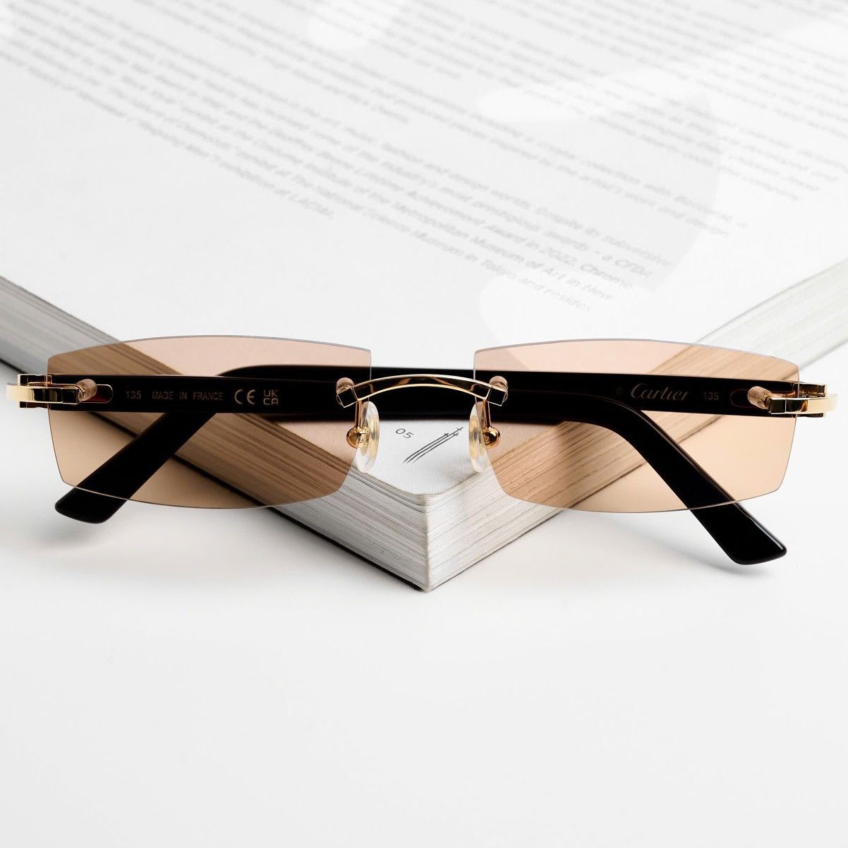 Cartier CARTIER CT0048O 002 BURNT SUGAR SUNGLASSES Size ONE SIZE - 6 Thumbnail