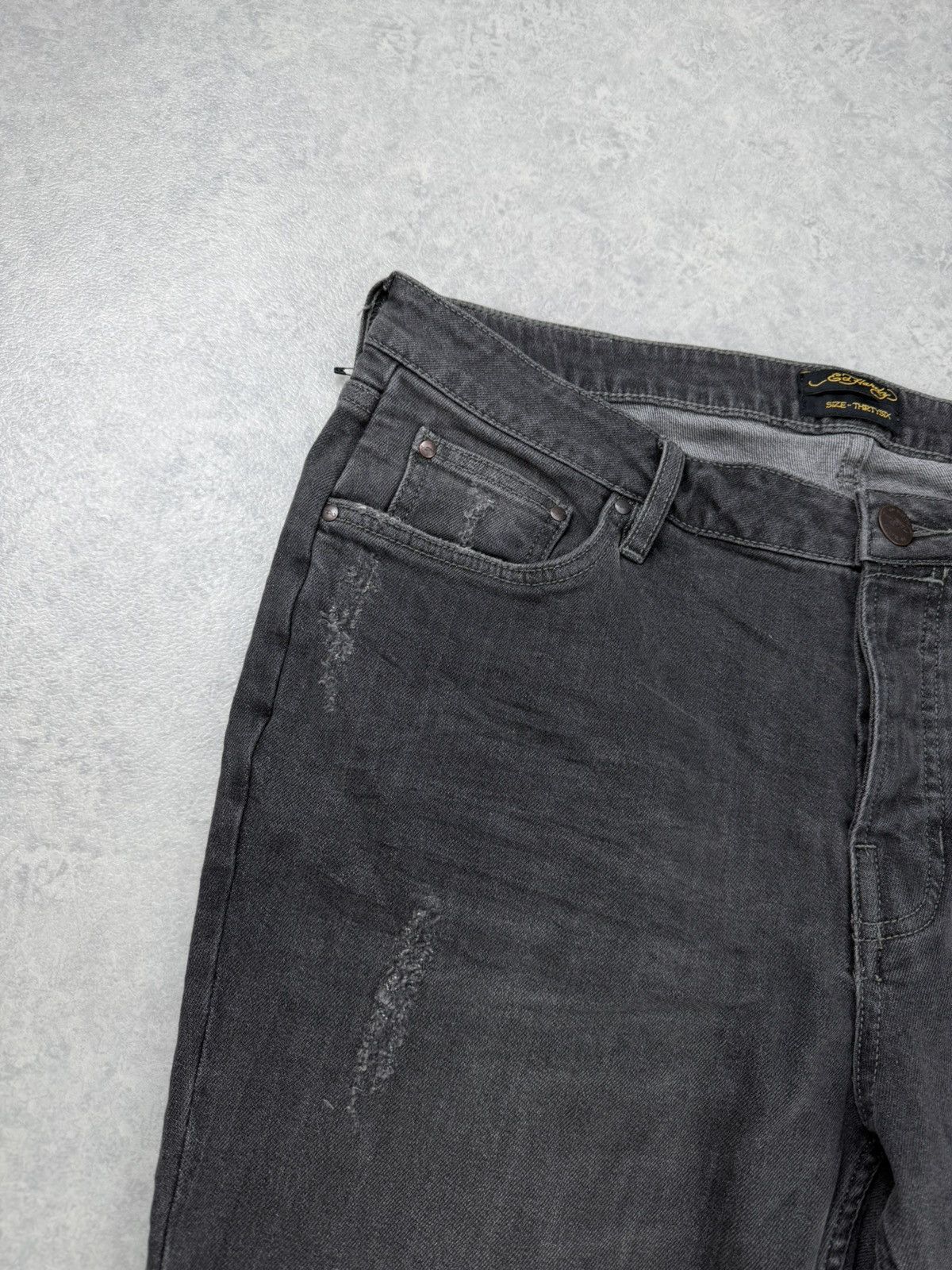 Ed Hardy Ed Hardy Rock Black Grey Wash Jeans Waist 36 Slim Fit Size US 36 / EU 52 - 4 Thumbnail