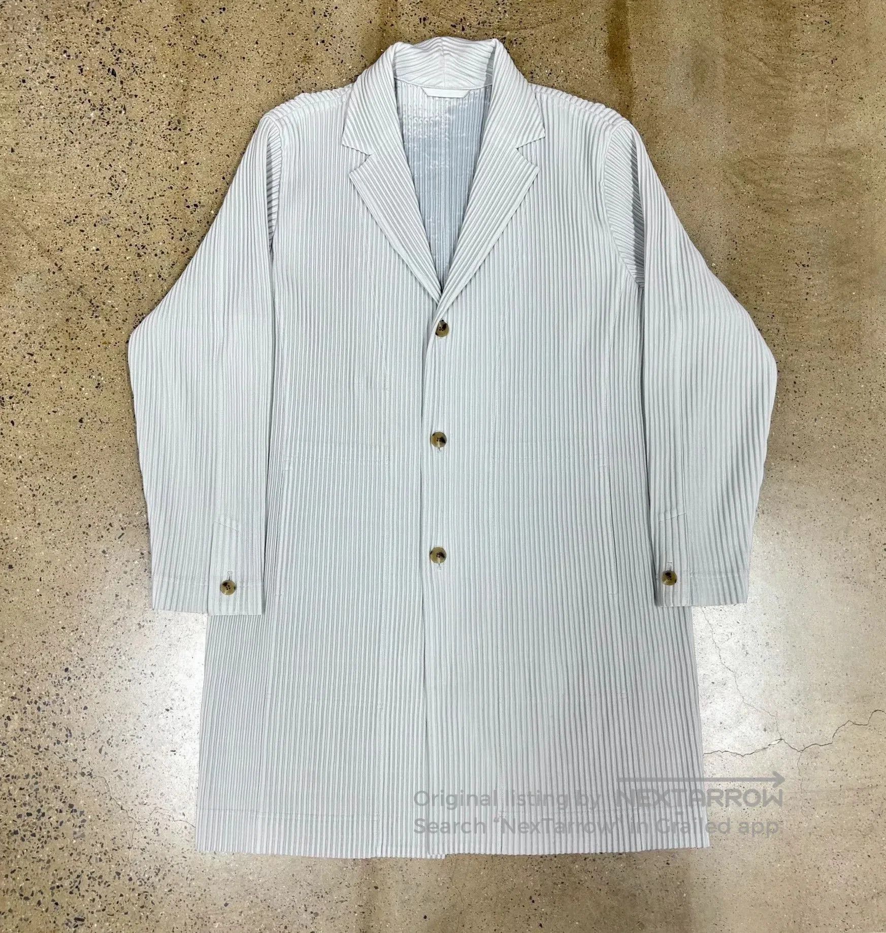 Homme Plisse Issey Miyake Issey Miyake Homme Plisse Pleated Coat. Size US L / EU 52-54 / 3 - 1 Thumbnail