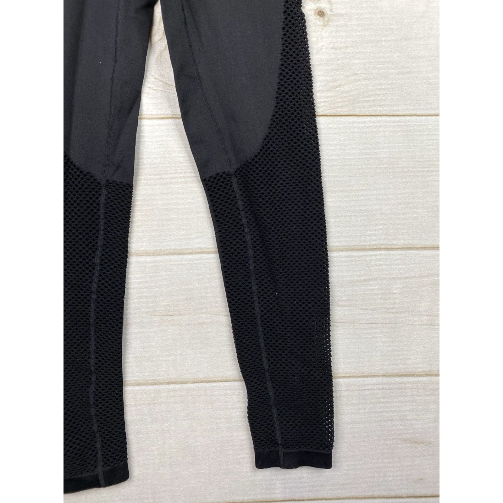 Vintage JoyLab Leggings Shirt Womens S Black Compression Ribbed Waist Ankle Inseam 27 in Nylon Spandex Knit Activewear Gym Training Size 28" / US 6 / IT 42 - 7 Thumbnail