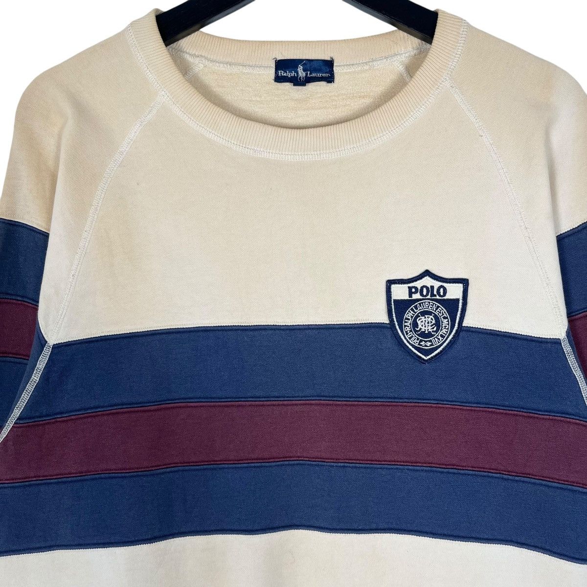 Polo Ralph Lauren × Vintage Vintage 90’s Polo Ralph Lauren Stripes Sweatshirt Size US M / EU 48-50 / 2 - 3 Thumbnail
