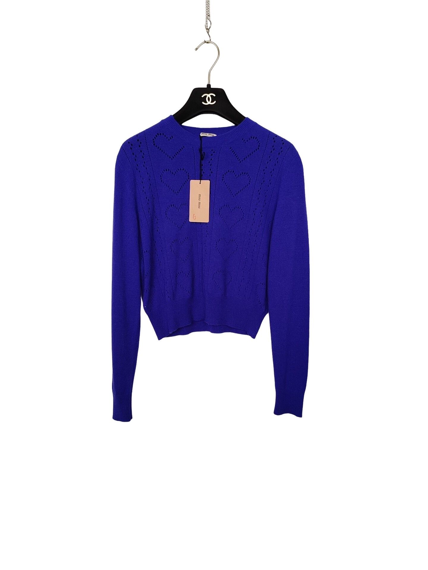 Miu Miu Miu Miu Heart Pattern Sweater Size 36 Size XS / US 0-2 / IT 36-38 - 1 Thumbnail