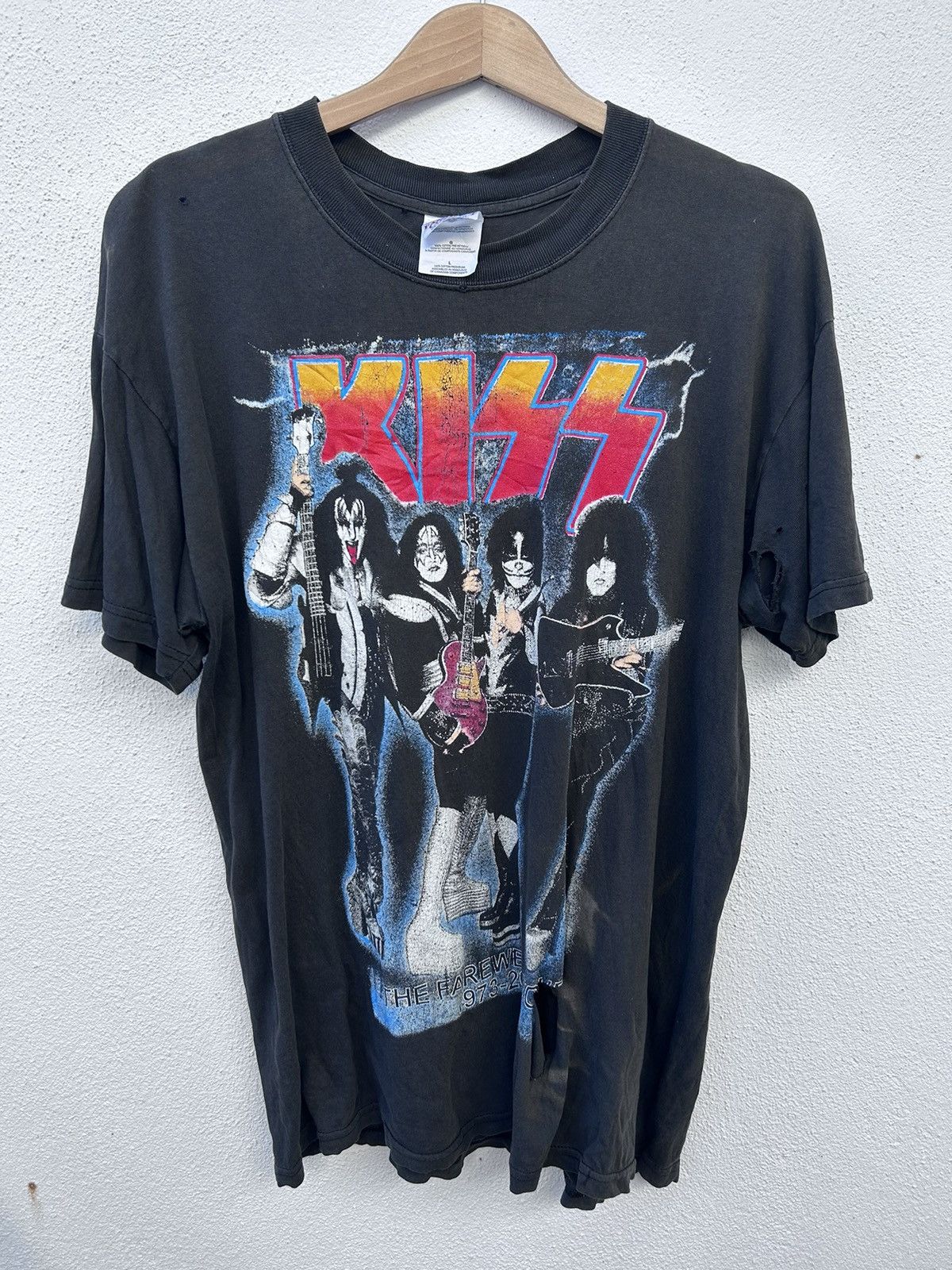KISS Vintage Kiss Farewell Tour 2000 Distressed Tee Size US L / EU 52-54 / 3 - 1 Thumbnail