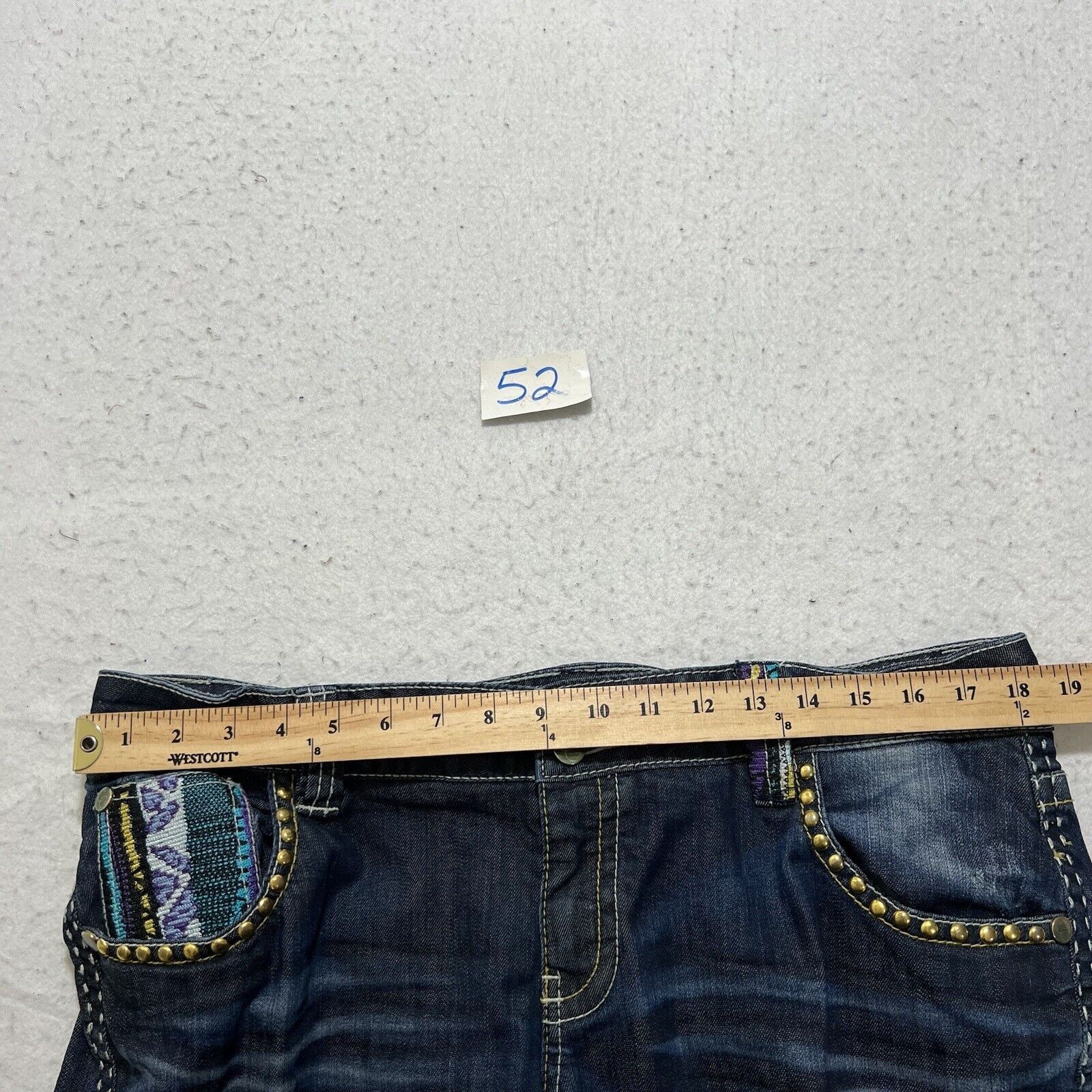 Coogi COOGI Straight Leg Rip Distressed Jeans Embroidery Studded Size 36" / US 14 / IT 50 - 12 Thumbnail