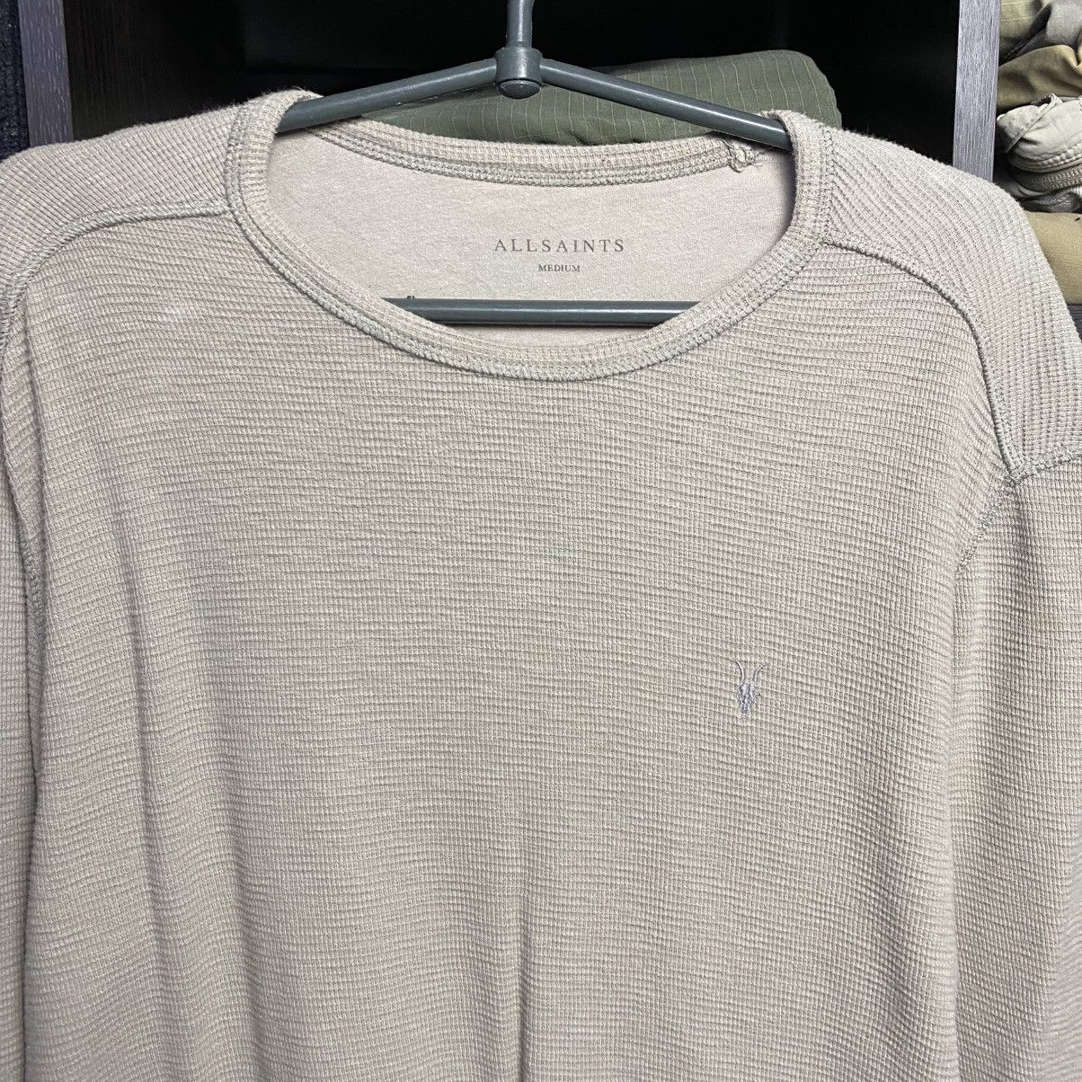 Allsaints Designer Allsaints small logo y2k streetwear longsleeve Size US M / EU 48-50 / 2 - 2 Thumbnail