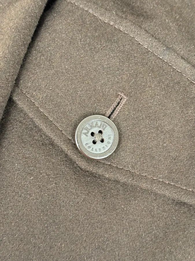 Armani Collezioni Armani Officer Brown Wool Pocket Jacket Size US M / EU 48-50 / 2 - 11 Thumbnail