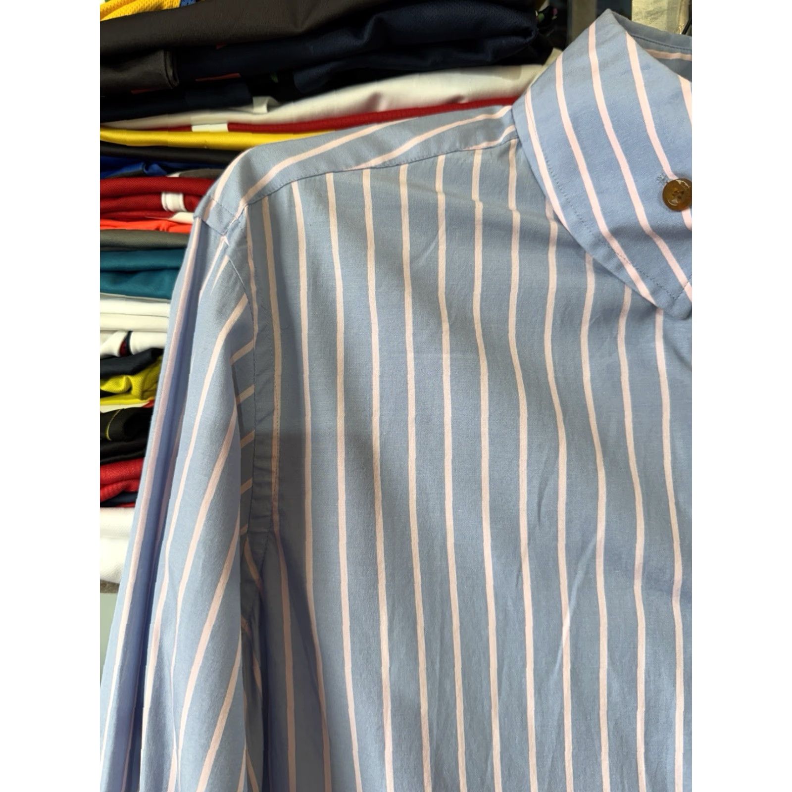 Vivienne Westwood VIVIENNE WESTWOOD MAN Shirt / Striped Slim Fit Blue Pink Long Sleeve Size S EU 46 III / 46 / small Mens Size US S / EU 44-46 / 1 - 5 Thumbnail