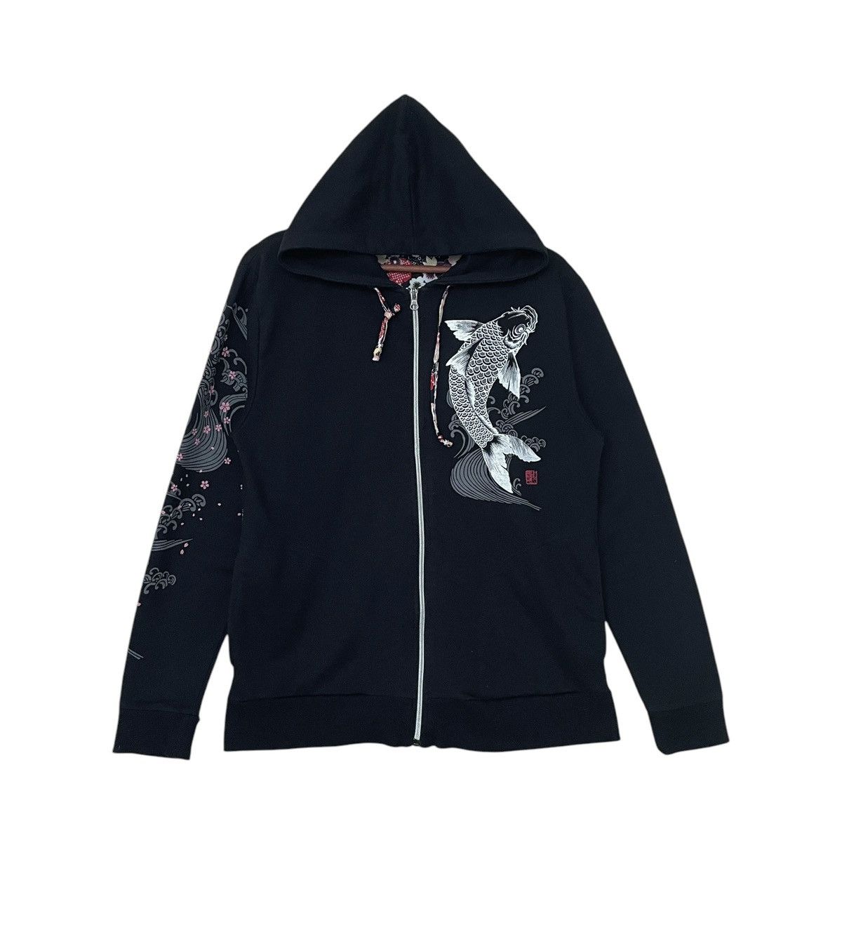 Japanese Brand Vintage Japanese Brand Koi Fish Hoodies 1990s Size US XL / EU 56 / 4 - 2 Thumbnail
