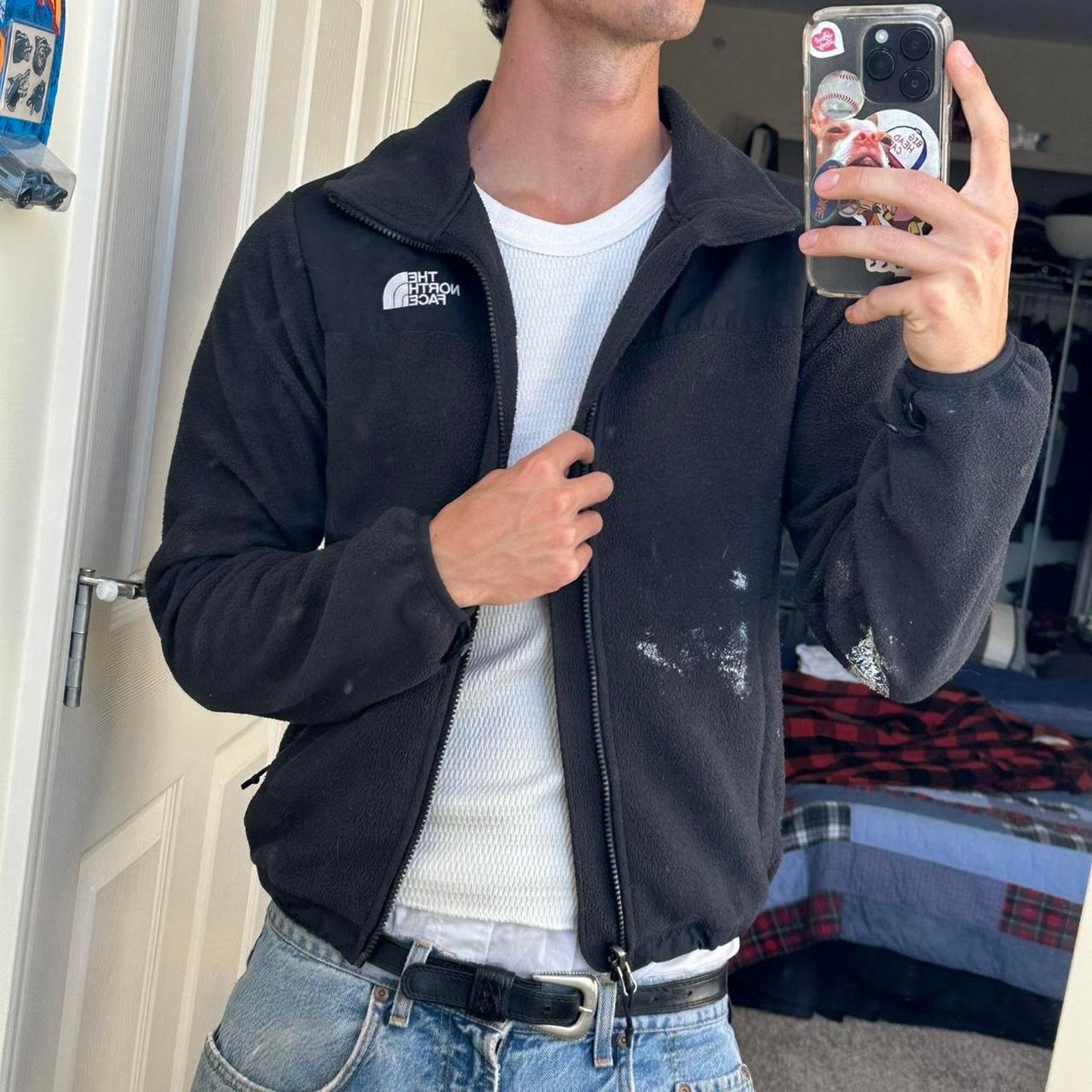 The North Face × Vintage black Basic The North Face TNF Zip Up Fleece Denali Jacket Size S / US 4 / IT 40 - 5 Thumbnail
