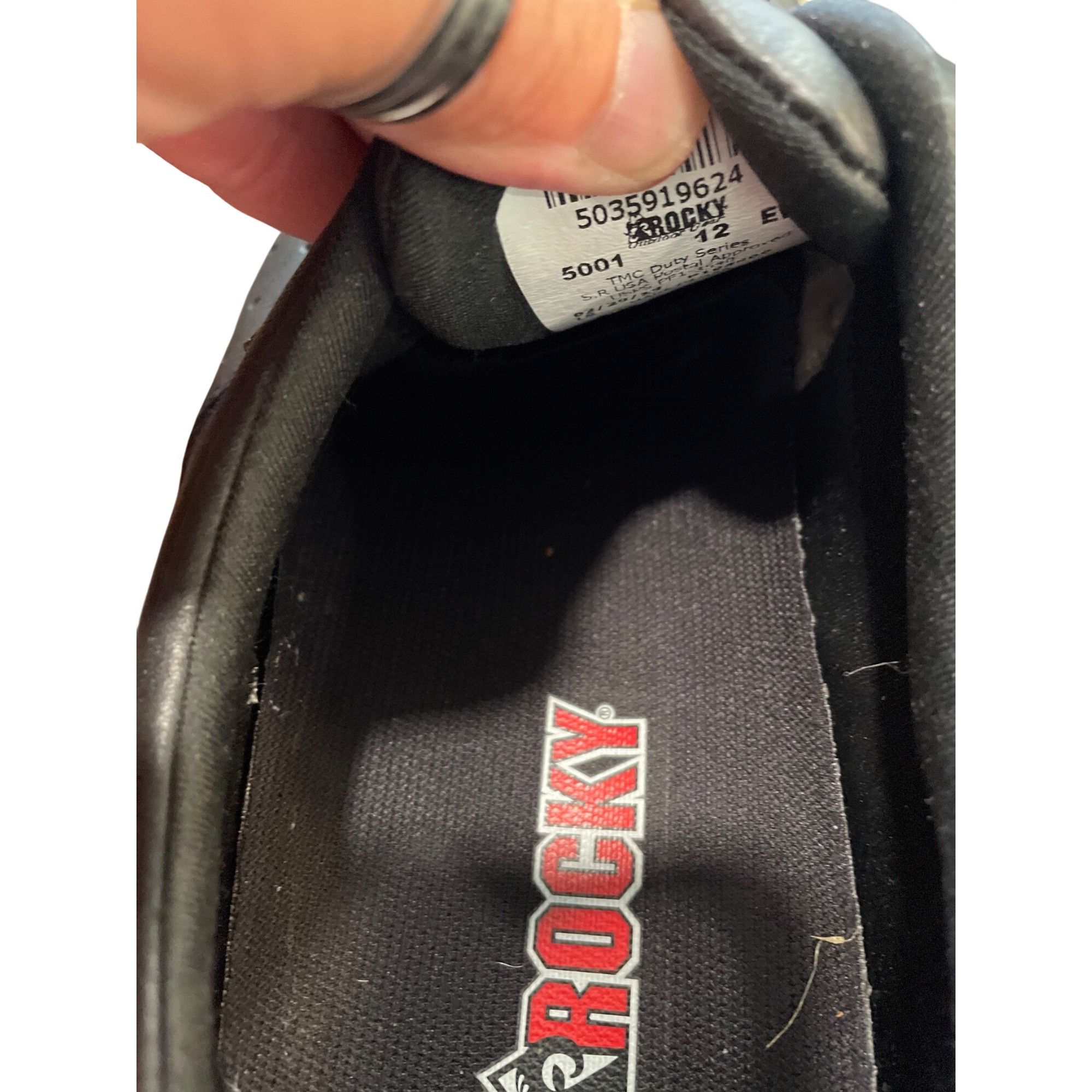 Other Rocky 5001 USPS postal mens black leather slip resist shoes Size US 12 / EU 45 - 7 Thumbnail