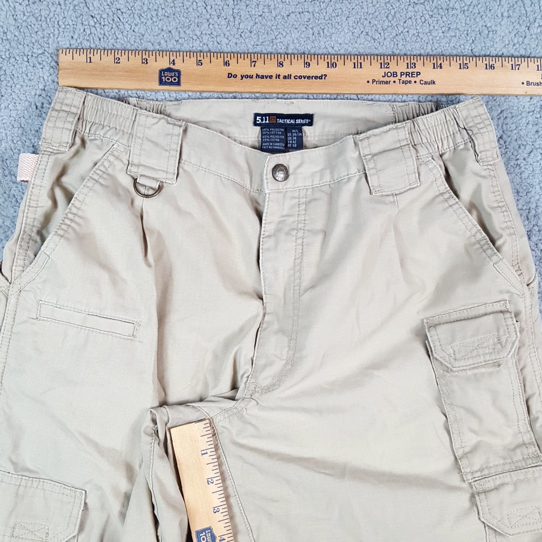 Vintage VINTAGE 5.11 Tactical Men's Cargo Pants Regular Fit Size 34x32 Beige Canvas Outdoor Workwear Y2K Size US 34 / EU 50 - 6 Thumbnail