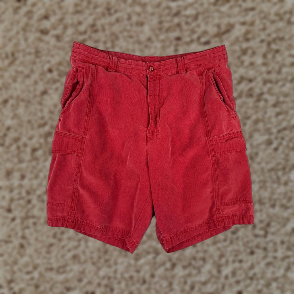 Tommy Bahama Tommy Bahama Shorts Men Red Cargo Cotton Tencel Blend Flat Front RELAX 36 34x8 Size US 36 / EU 52 - 1 Thumbnail