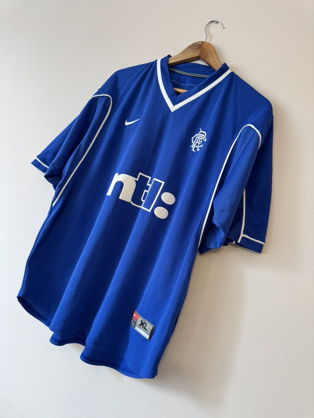 Nike Vintage Rangers Glasgow 1999-2001 Home Soccer Jersey Shirt Size US XL / EU 56 / 4 - 4 Thumbnail