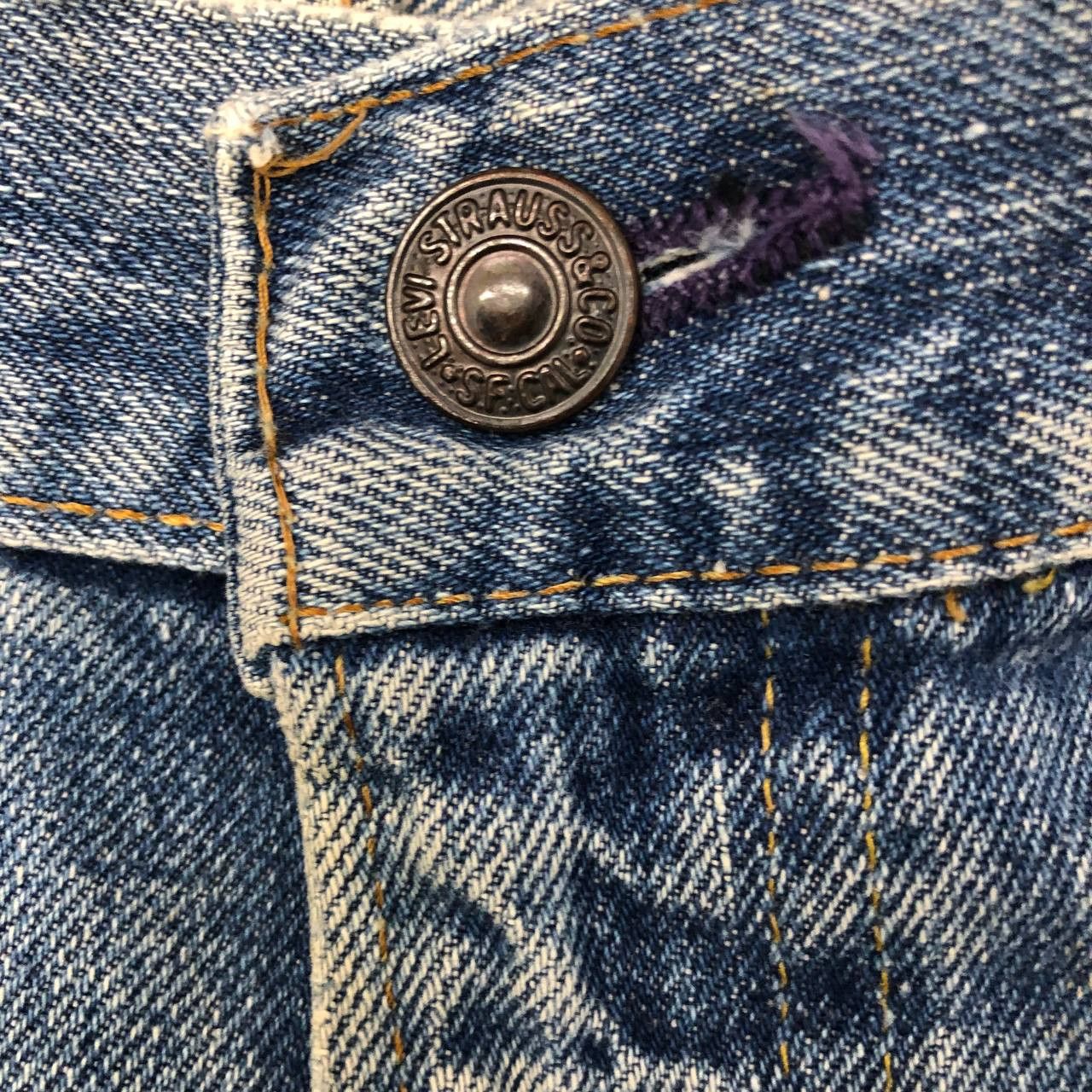 Levi's × Levi's Vintage Clothing P776 RARE VTG LEVI'S TALON BUTTON NOM 8 RIPPED JEANS Size US 42 / EU 58 - 4 Thumbnail