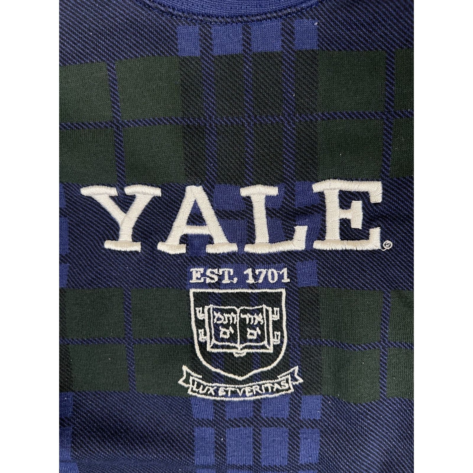 Other Vintage Yale University Womens Small Blue Plaid Embroidered Size S / US 4 / IT 40 - 2 Thumbnail