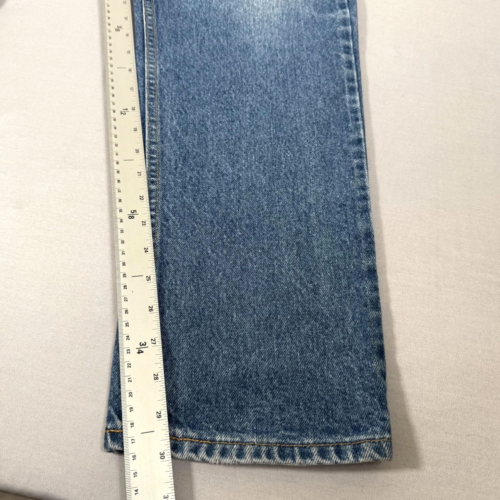 Levi's VINTAGE Levi's 505 Jeans Mens 36x30 Blue Straight Denim Pants 90s Regular Fit Cotton Denim Blue 5-Pocket Mens Size US 36 / EU 52 - 6 Thumbnail