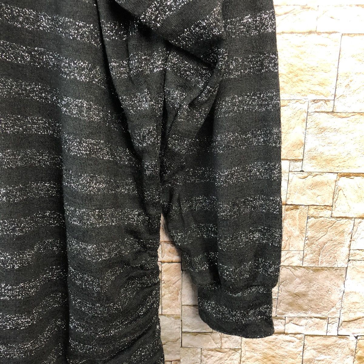 Homespun Knitwear × Japanese Brand × Solid and Striped JILI Black Stripe Knitwear #A865 Size L / US 10 / IT 46 - 8 Thumbnail