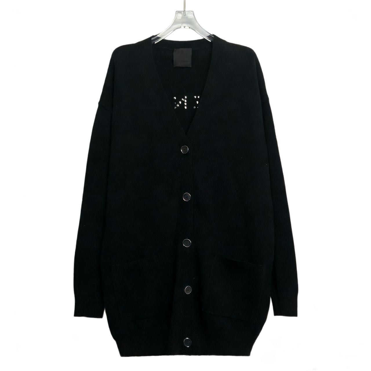 Givenchy Givenchy Black Loose Wool Knit Cardigan K26WX Size S / US 4 / IT 40 - 1 Thumbnail