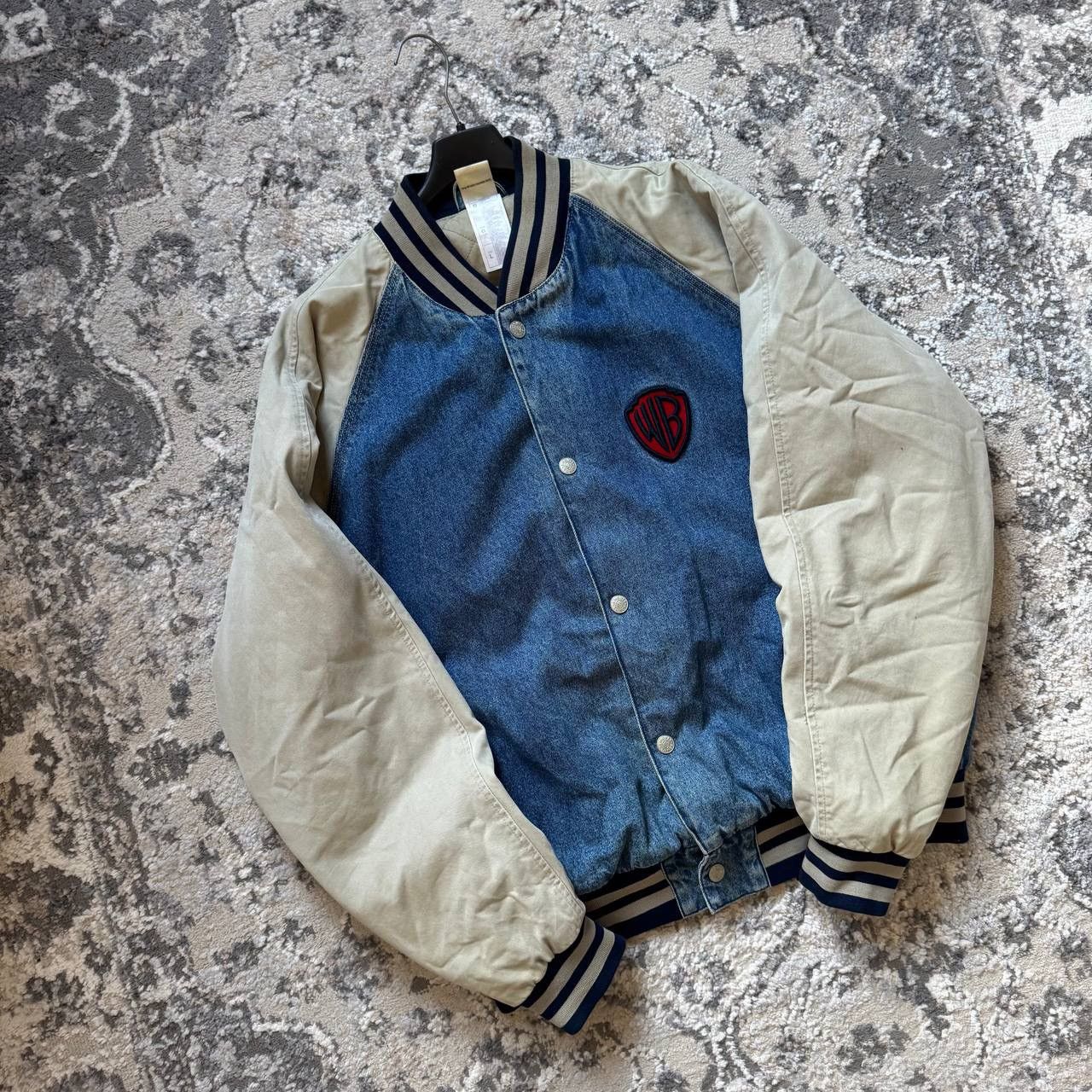 Warner Bros Vintage 90s Warner Bros Looney Tunes Denim Bomber Jacket Size US L / EU 52-54 / 3 - 3 Thumbnail