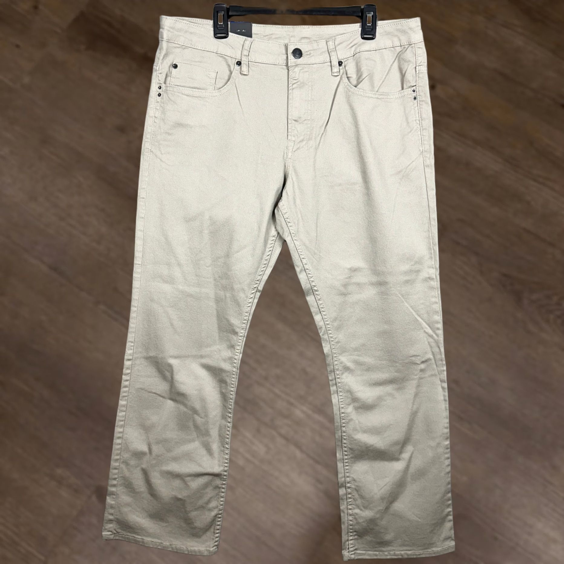 Buffalo David Bitton Buffalo David Bitton Sam-X Pants Mens 36x30 Tan Slim Straight Chino 5-Pocket Stretch Casual Business Workwear Women? Mens Size US 36 / EU 52 - 1 Thumbnail