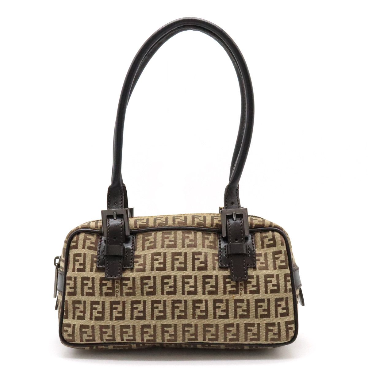 Fendi Fendi Fendi Zucca Canvas/Leather Handbag 8BN004 Canvas Handbag 8BN004 in Very Good Condition Size ONE SIZE - 1 Thumbnail